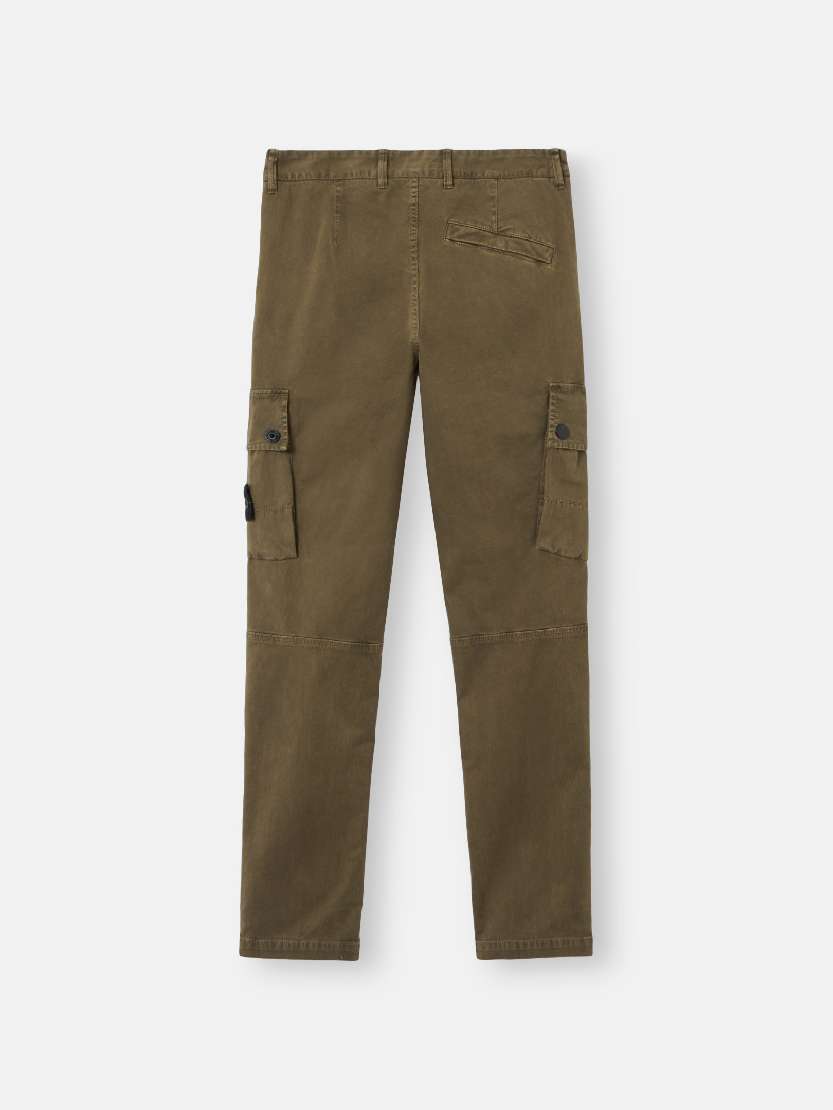 Military Green Slim-fit cargo pants with zipper pockets 3100034