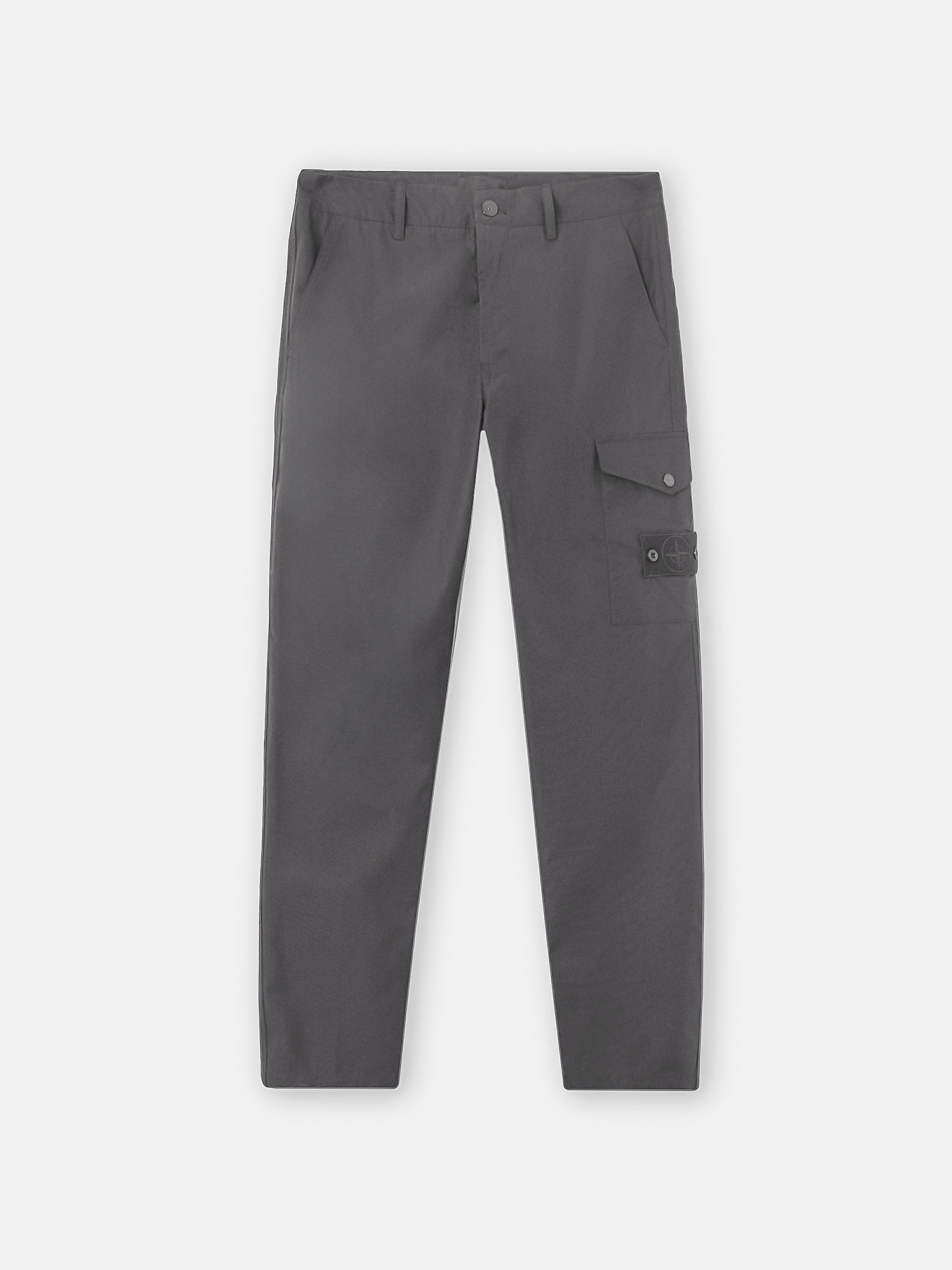 Stone Island Regular-fit Chino Trousers With Natural Weather Protection In Gray