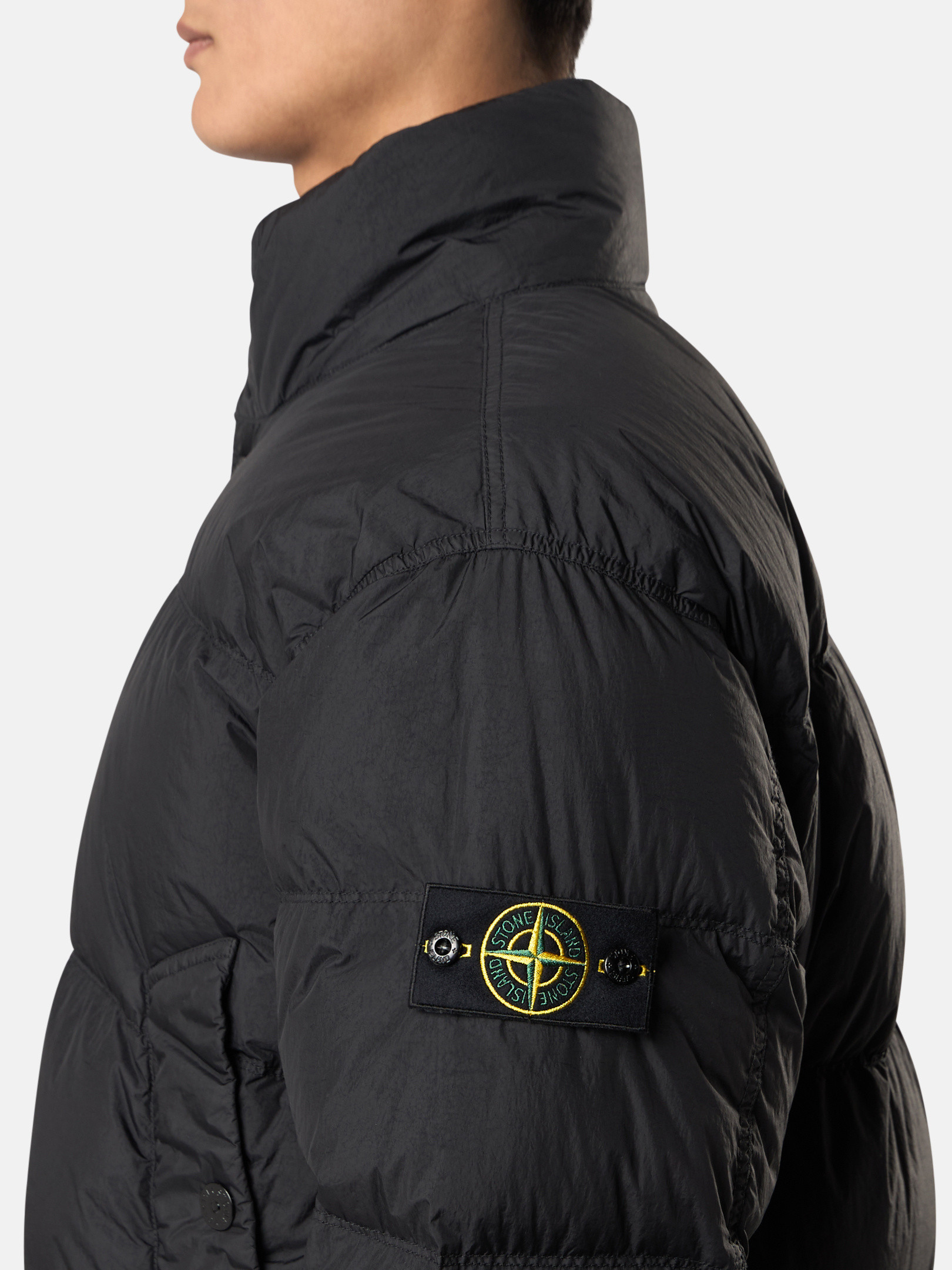Nothing's Carve in Stone ブラック MA-1 xl Stone Island men's jacket in recycled nylon reps. 811540823