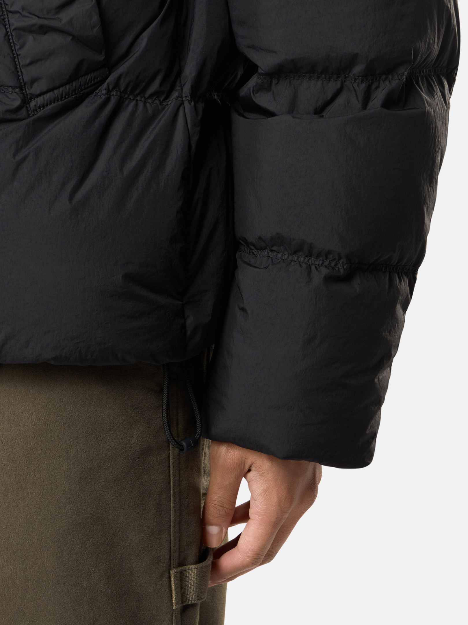 Black Down jacket with wind resistance 4100010 CRINKLE REPS NY