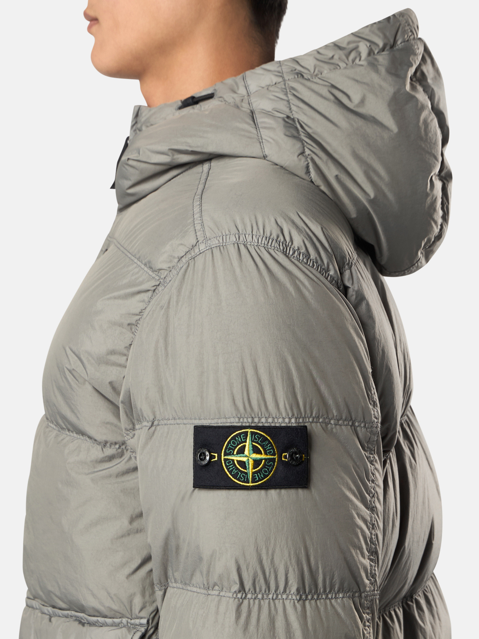 Cement Hooded down jacket with wind resistance 4100011