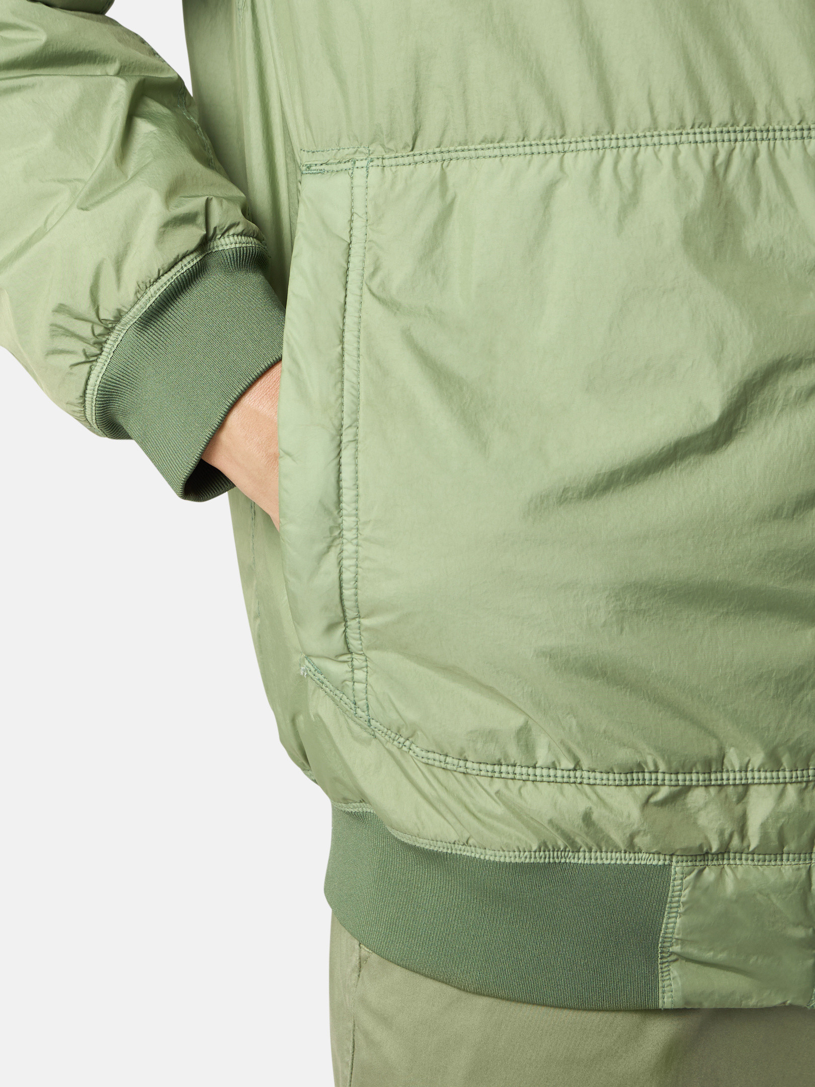 セージグリーン 中綿入りジャケット 撥水＆防風加工 4100013 CRINKLE