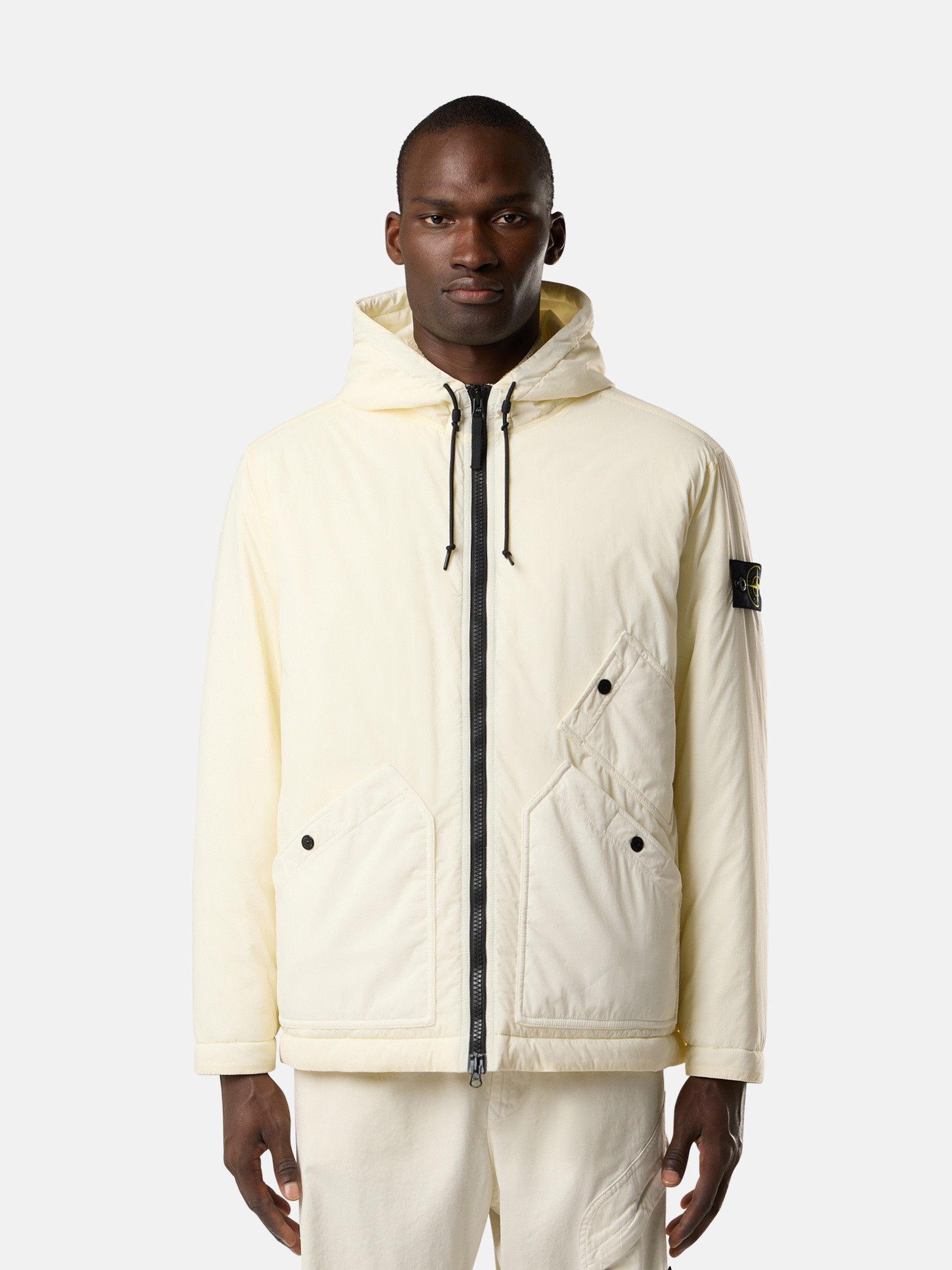 Ivory Padded jacket with water-repellent finish 4100018 MATT
