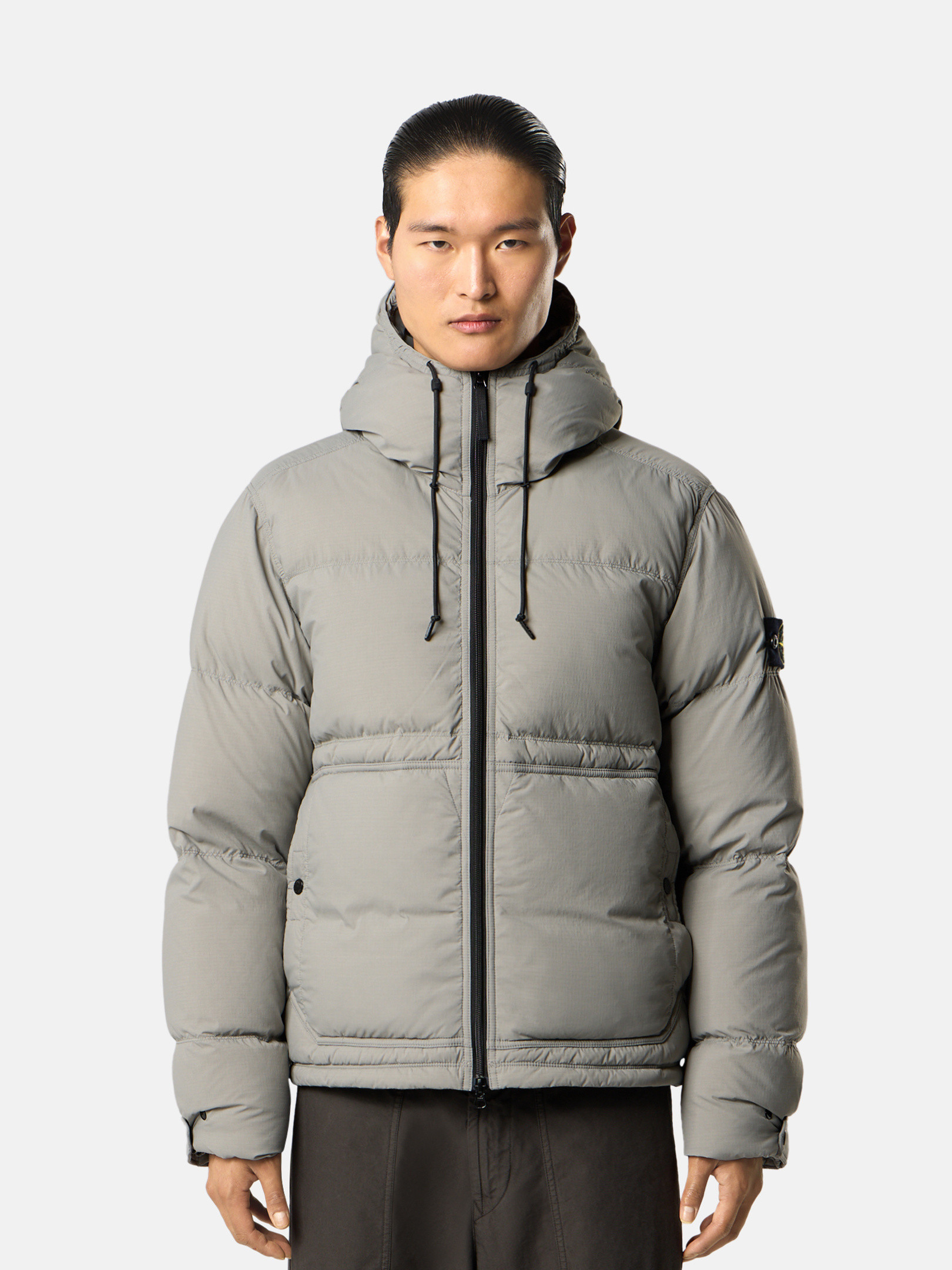 STONE  ナイロンジャケット M ライトグレー STONE ISLAND 24AWモデル ストーンアイランド バッジワッペン