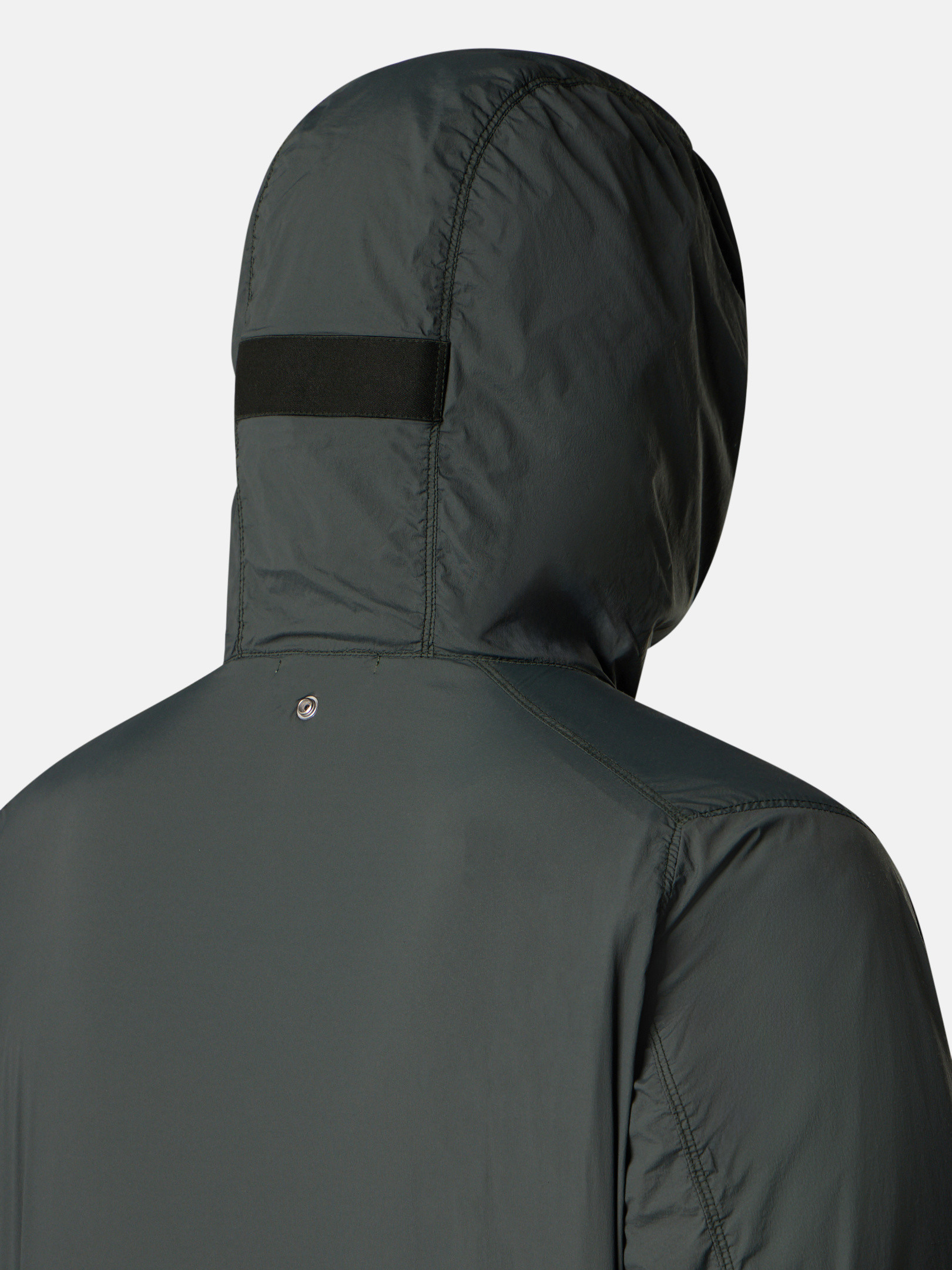 Musk Green Hooded jacket with wind- and water-resistant coating