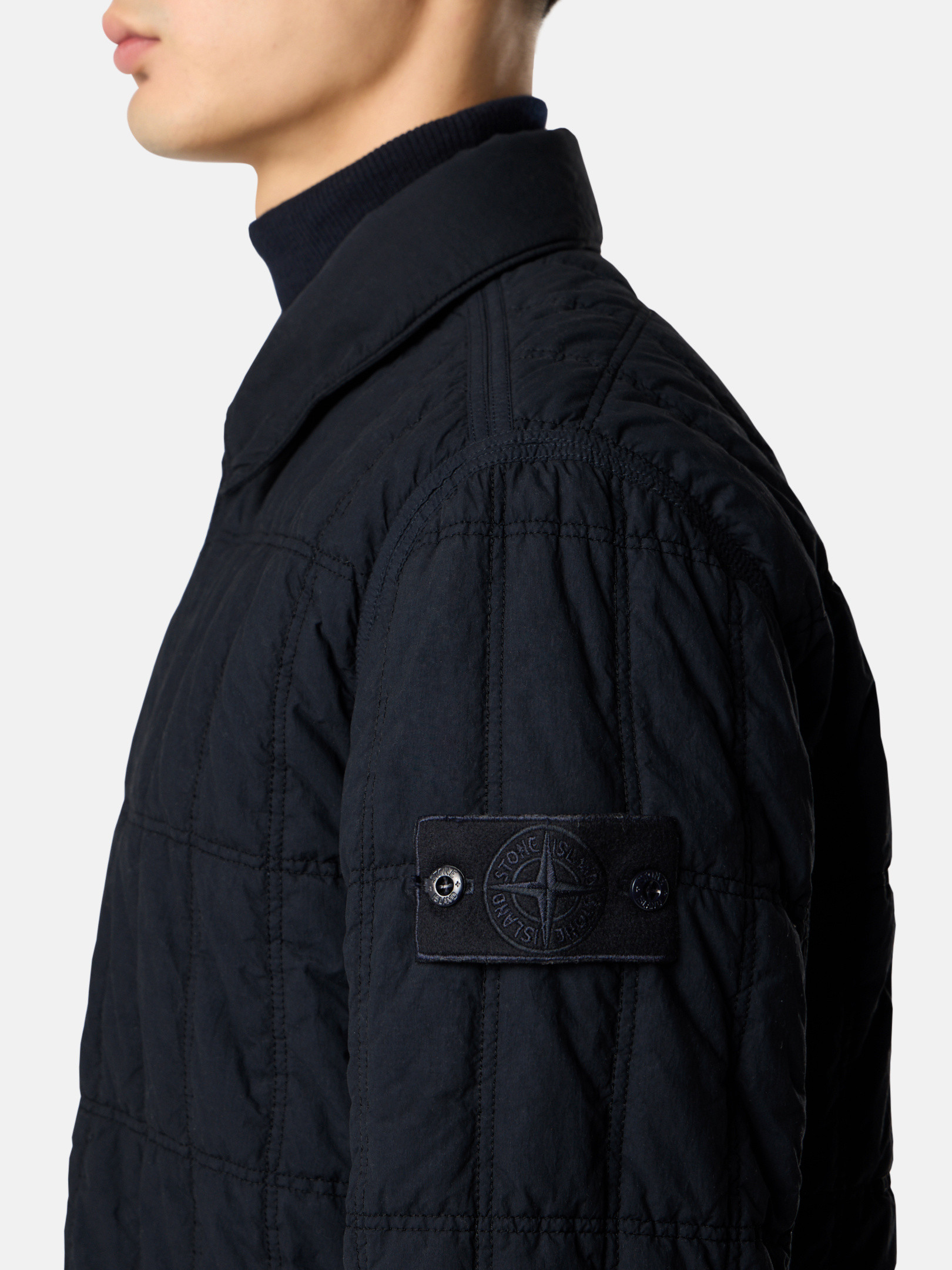 Navy Blue Padded coach jacket with anti-drop 4100099 NYLON
