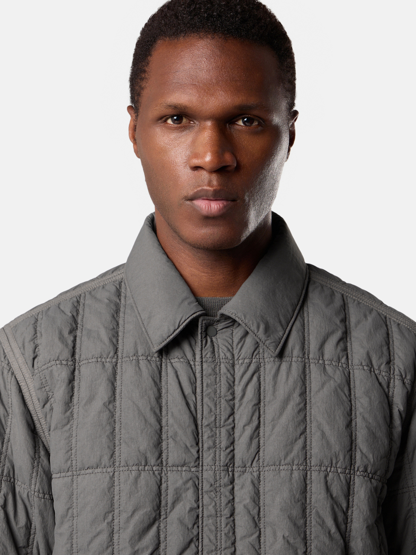 Dark Grey Padded coach jacket with anti-drop 4100099 NYLON