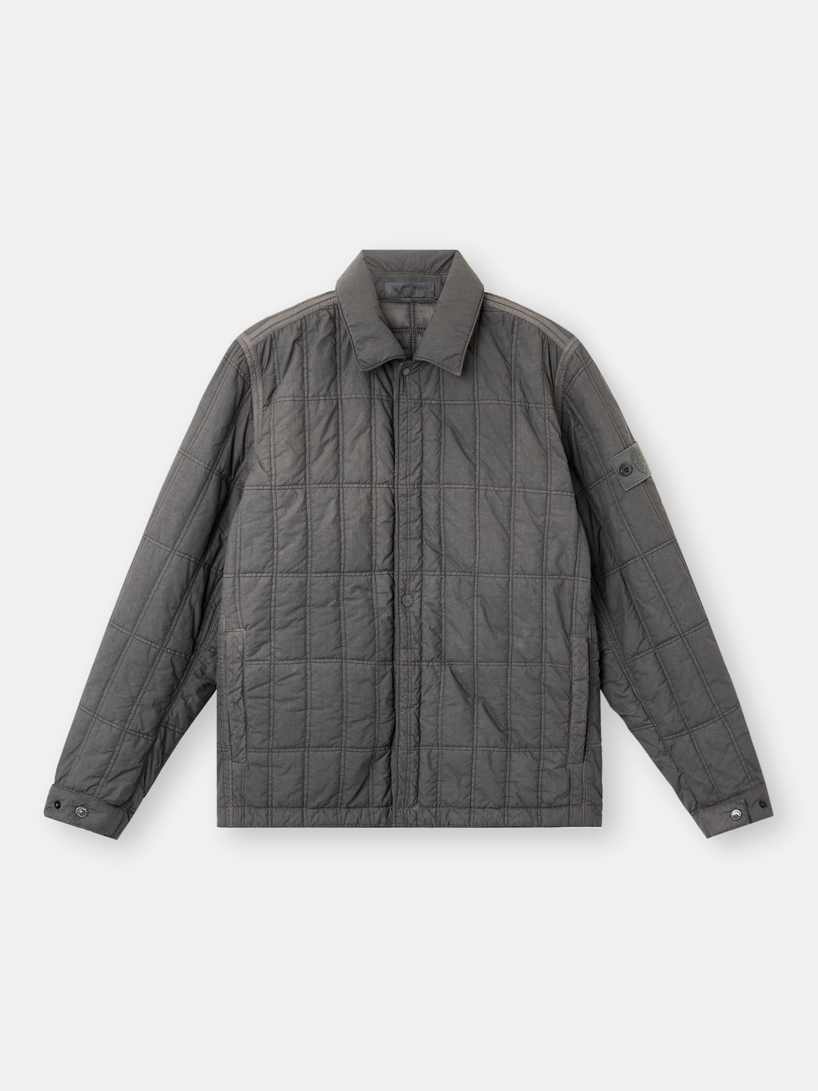 Dunkelgrau Wattierte Coach-Jacke mit Anti-Drop-Ausrüstung