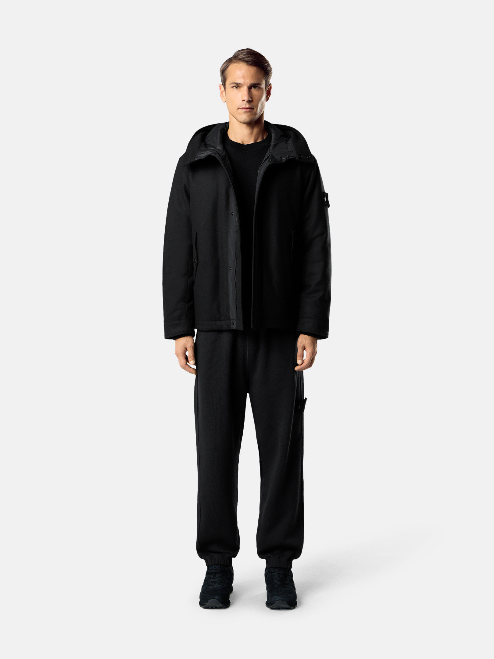 ジャケット・アウター anytee Super Black\" USARMY NYLON PARKA Super Black