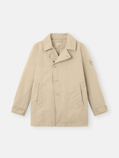 Beige Padded pea coat with anti-drop and snap pockets 4100106