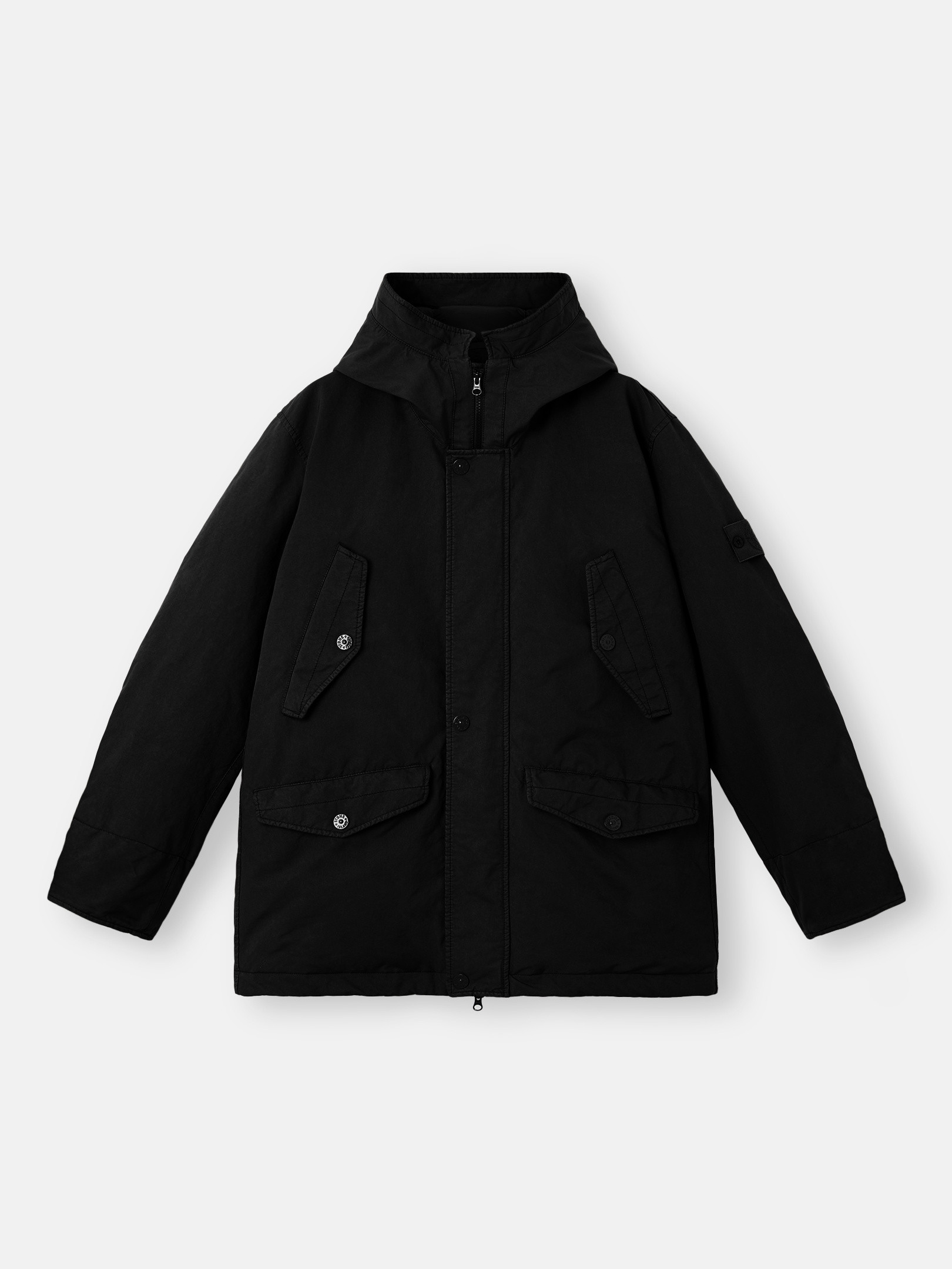 Stone Island Vera Coat In Black