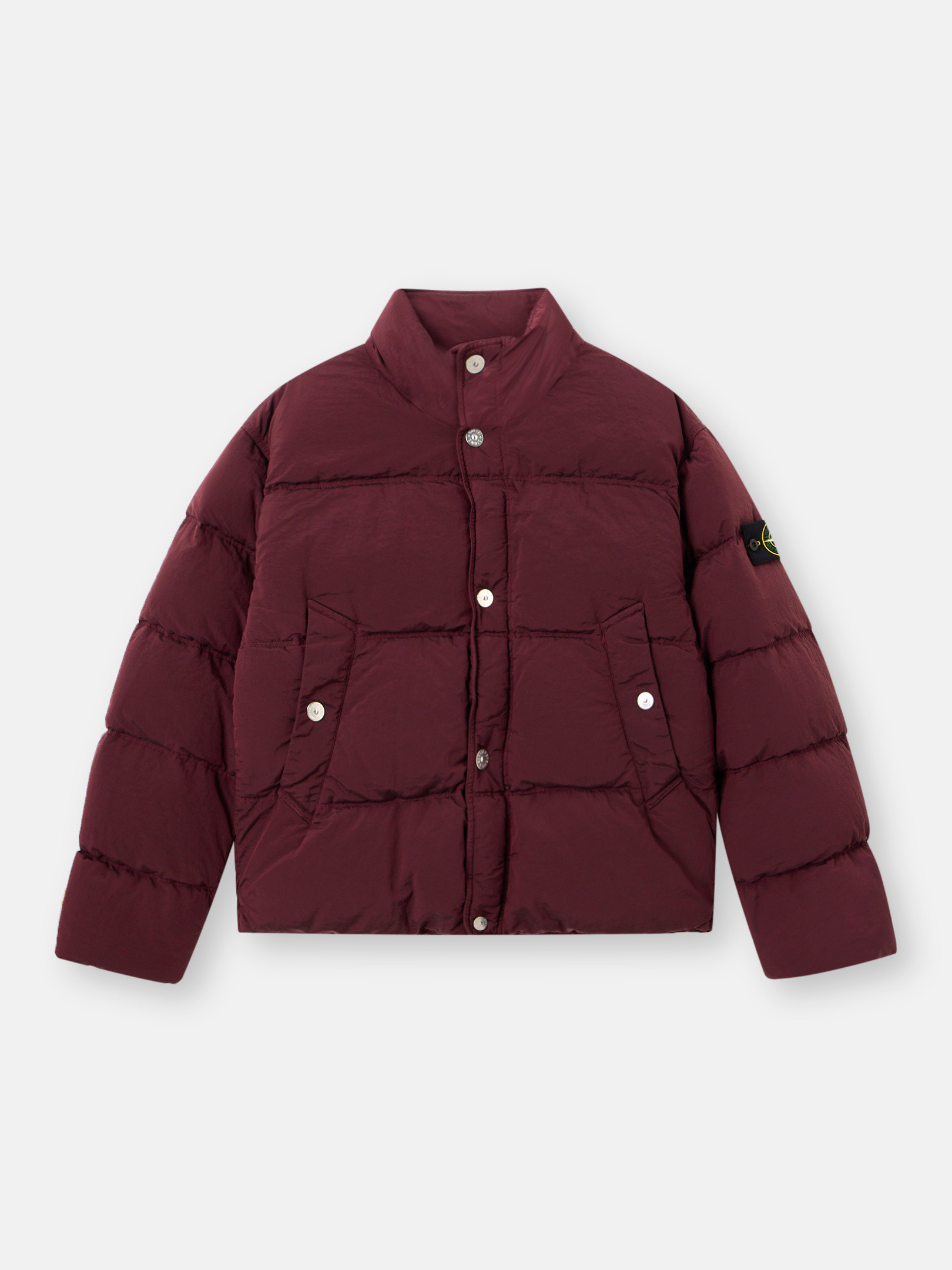 Dark Burgundy Down jacket with anti-drop and snap pockets 4100124