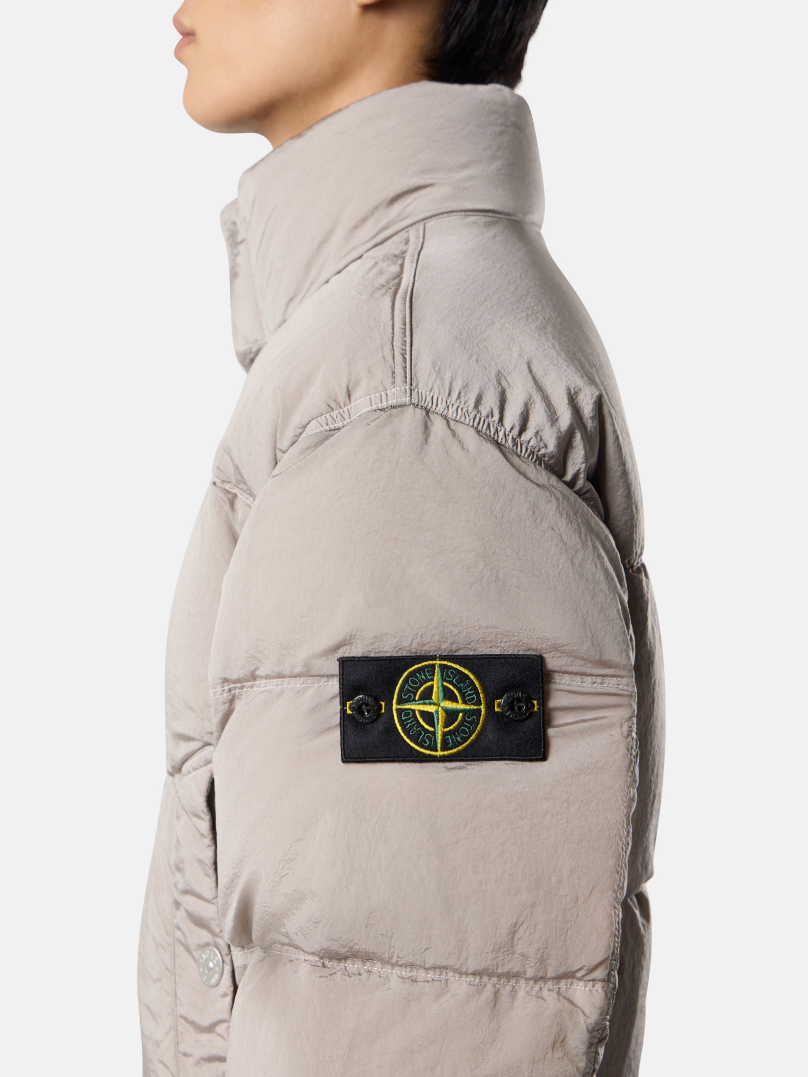 Pink Down jacket with anti-drop and snap pockets 4100124 NYLON