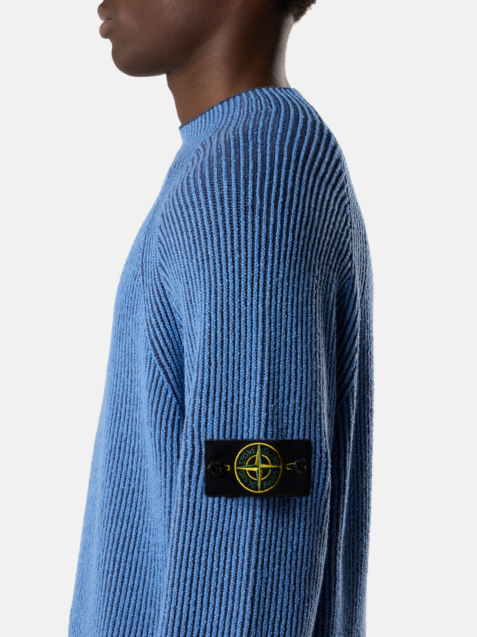 【送料&関税込】Stone  rws Sweater Gray 532C1 Vanisé Full Rib RWS Wool Sweater by Stone Island
