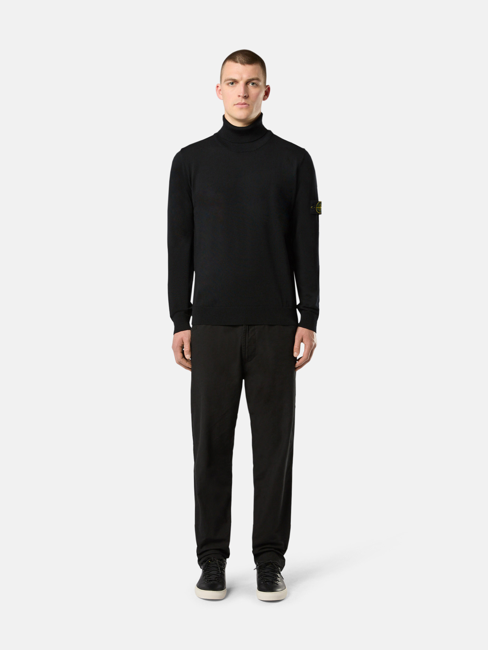 Black Turtleneck sweater with ribbed trims 5100025 LIGHT RWS PURE