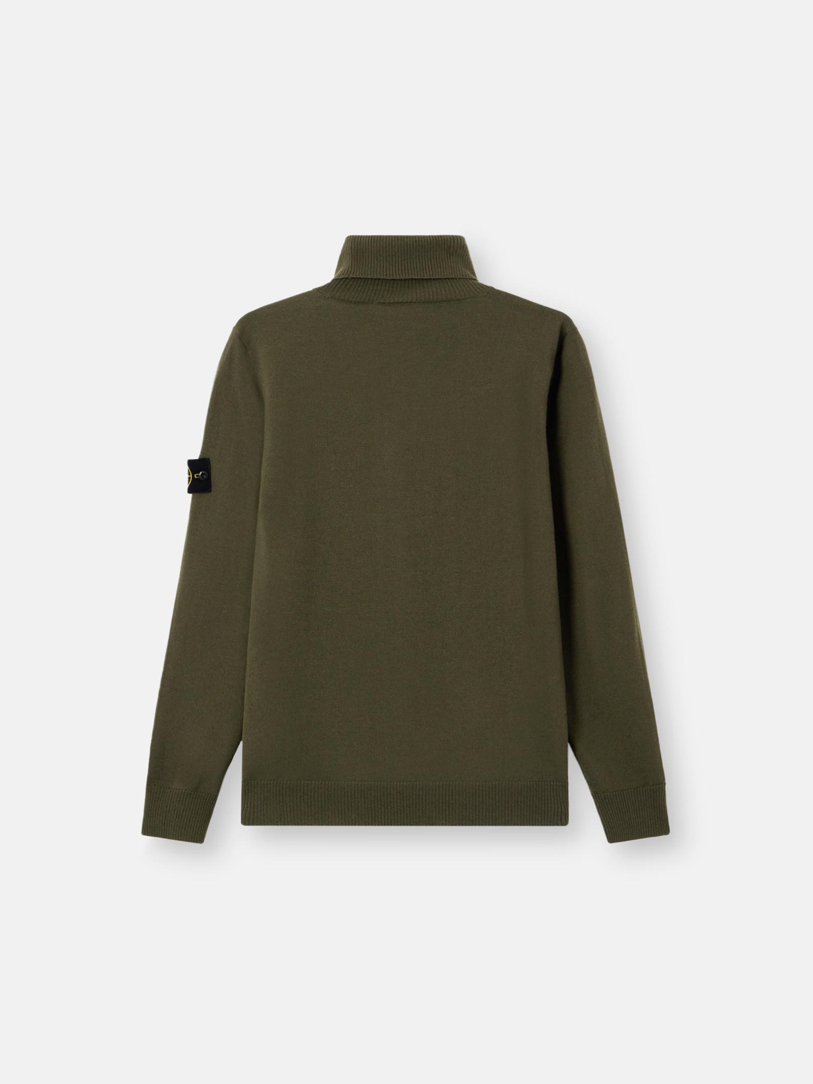 Military Green Turtleneck sweater with ribbed trims 5100025 LIGHT