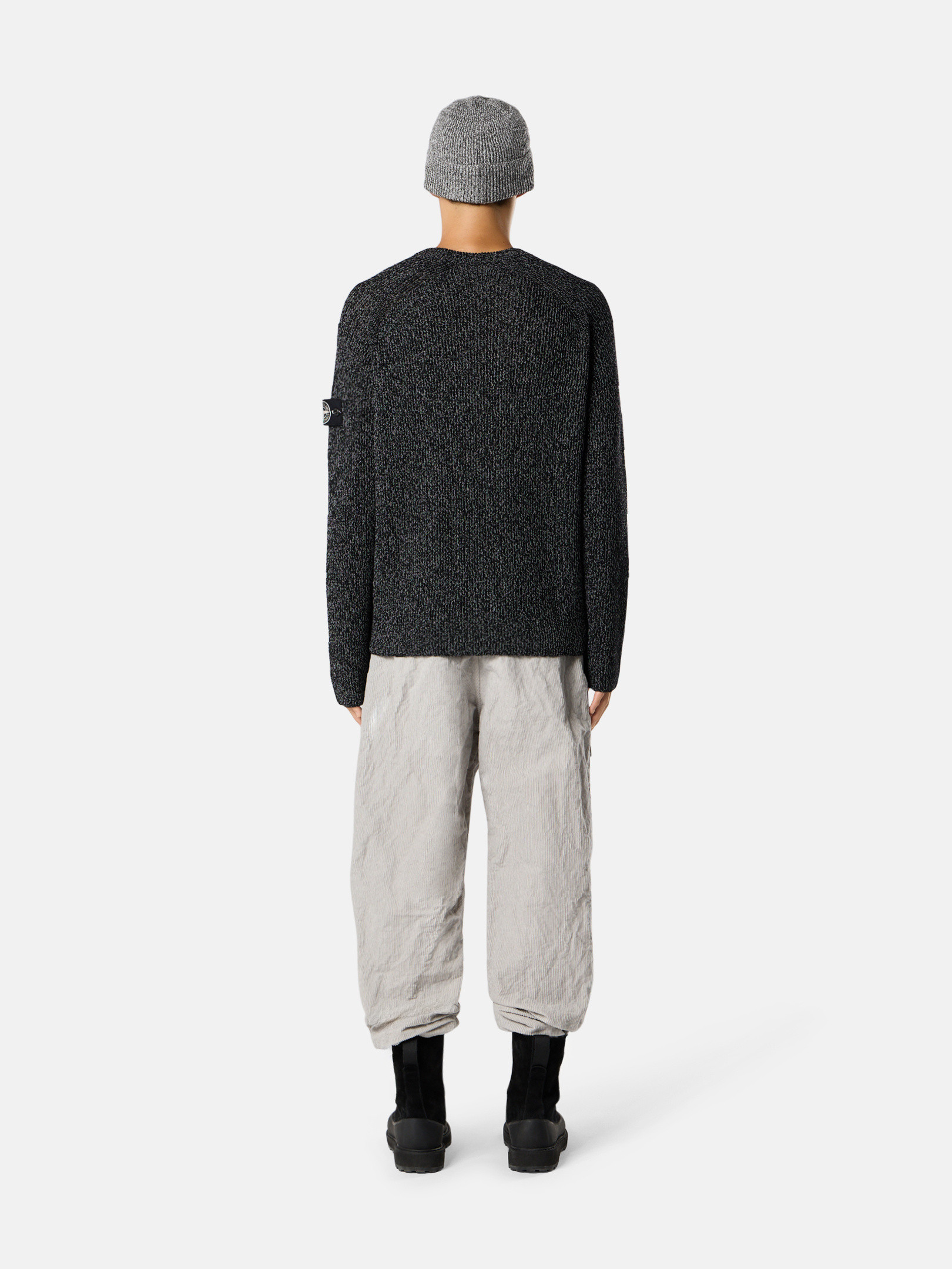 Black Melange 5100026 KNIT REFLECTIVE Crewneck sweater with