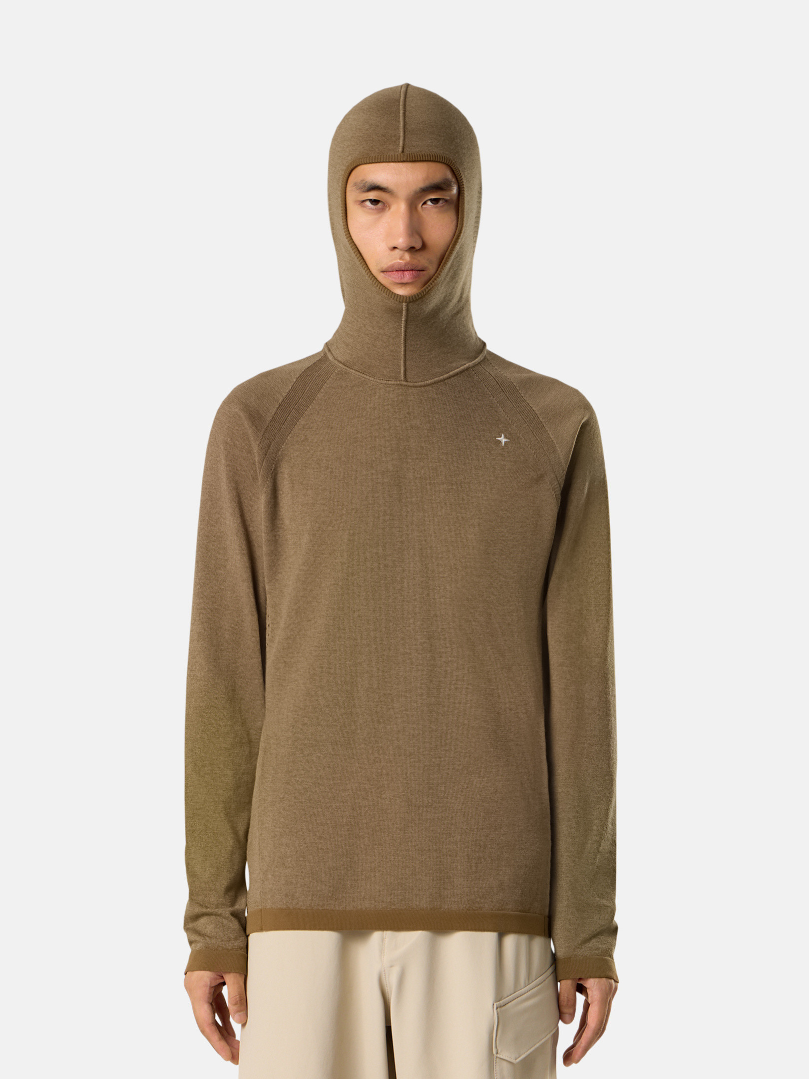 stone  ナイロンフード付きニット stone ナイロンフード付きニット Stone Island ナイロンフード