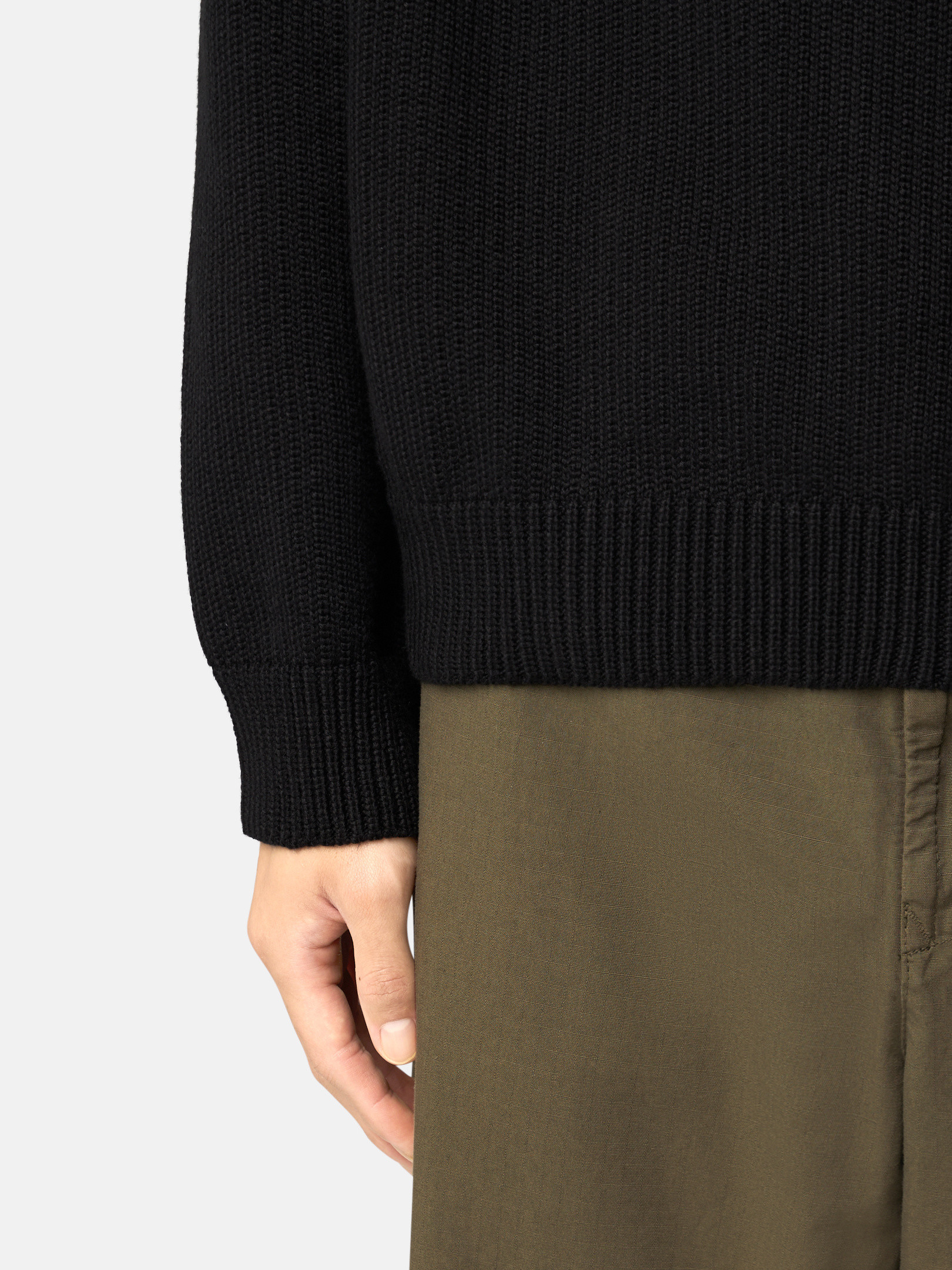 トップス STONE  22AW Turtle Neck Knit-Blk/L Mock Turtle Neck Long Sleeve Knit Top Sweater Black Size S