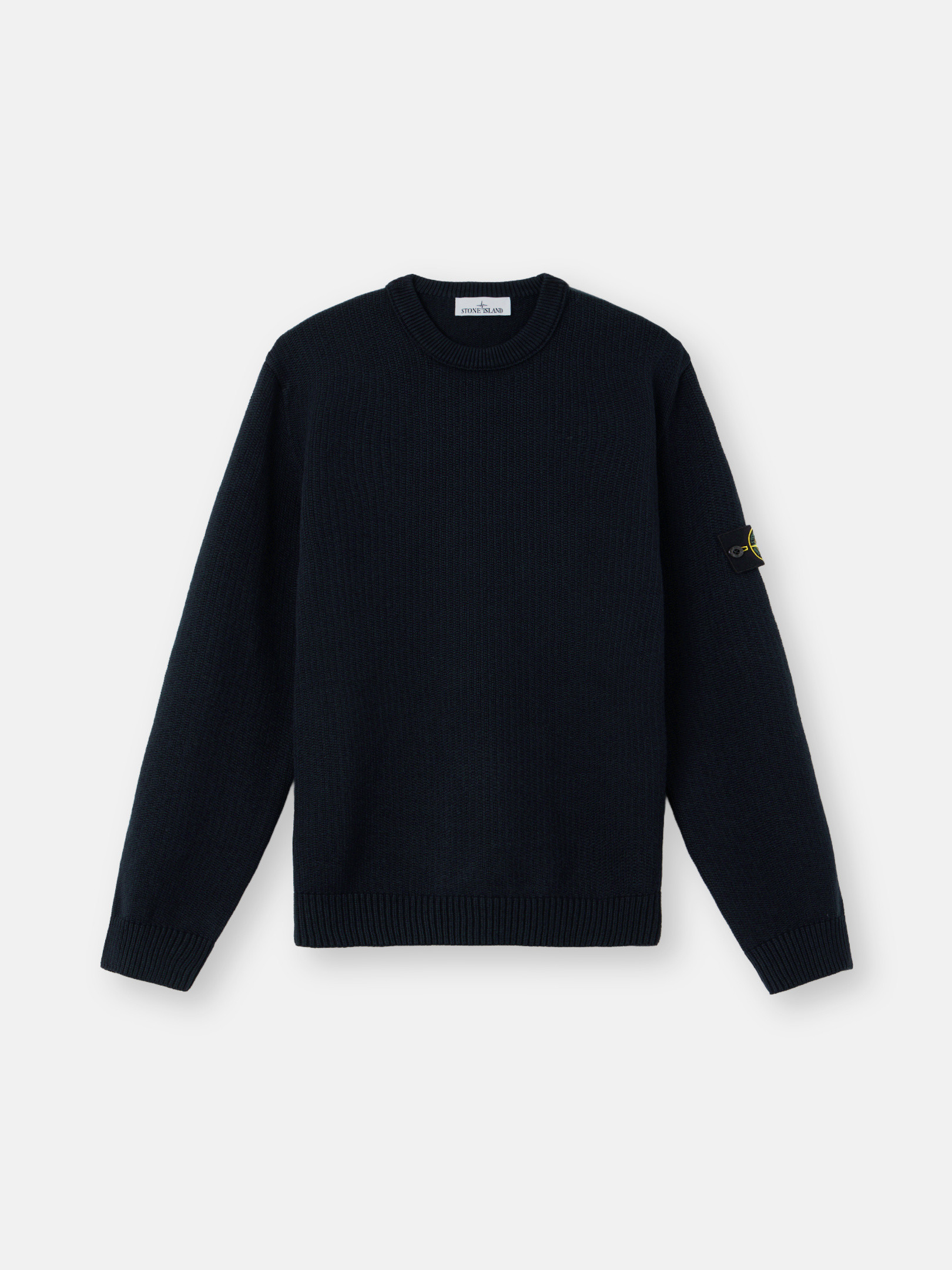 Navy Blue Crewneck jumper with ribbed trims 5100049 WINTER COTTON