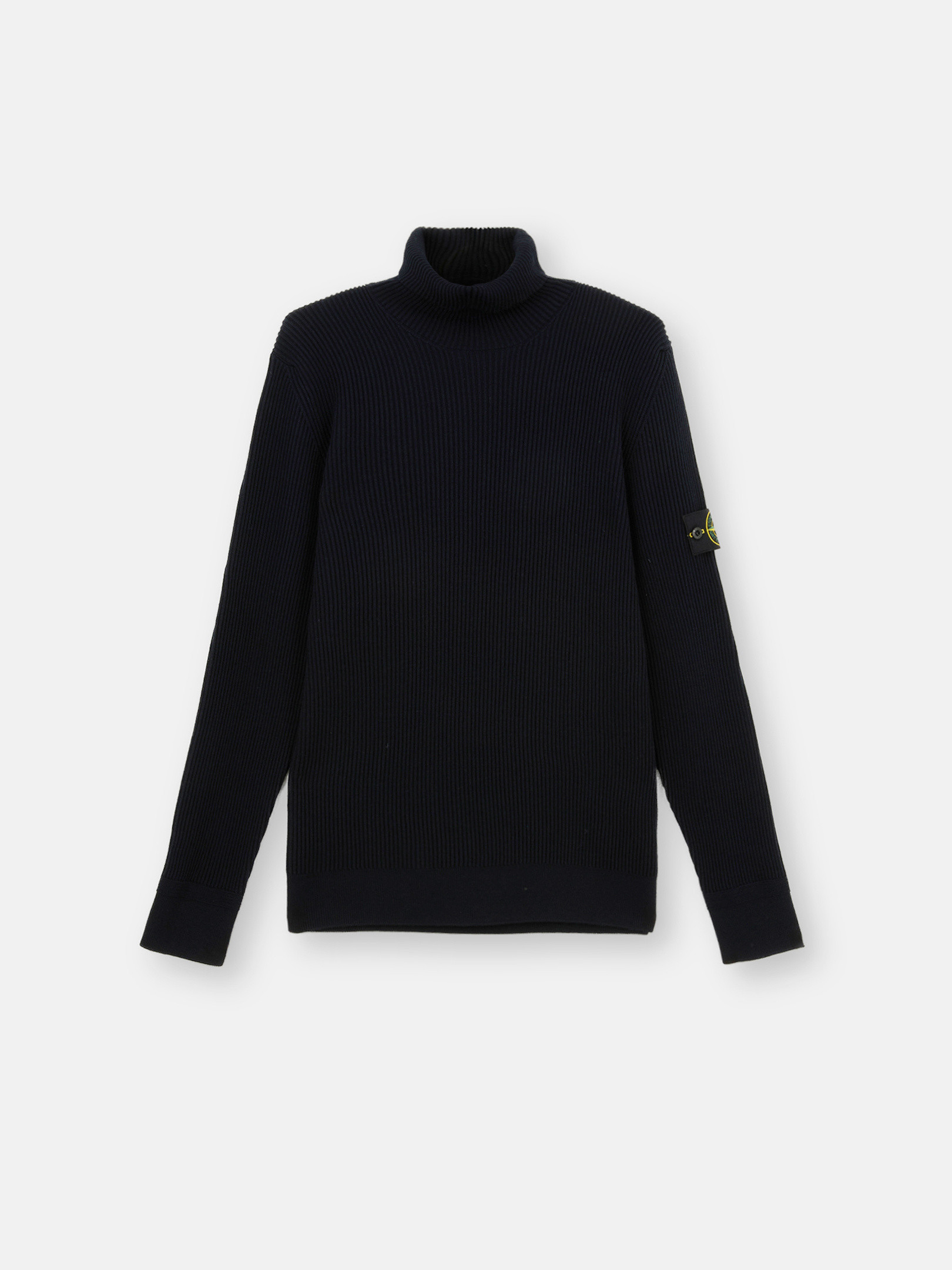 Navy Blue Turtleneck sweater with finely ribbed trims 5100052 FULL