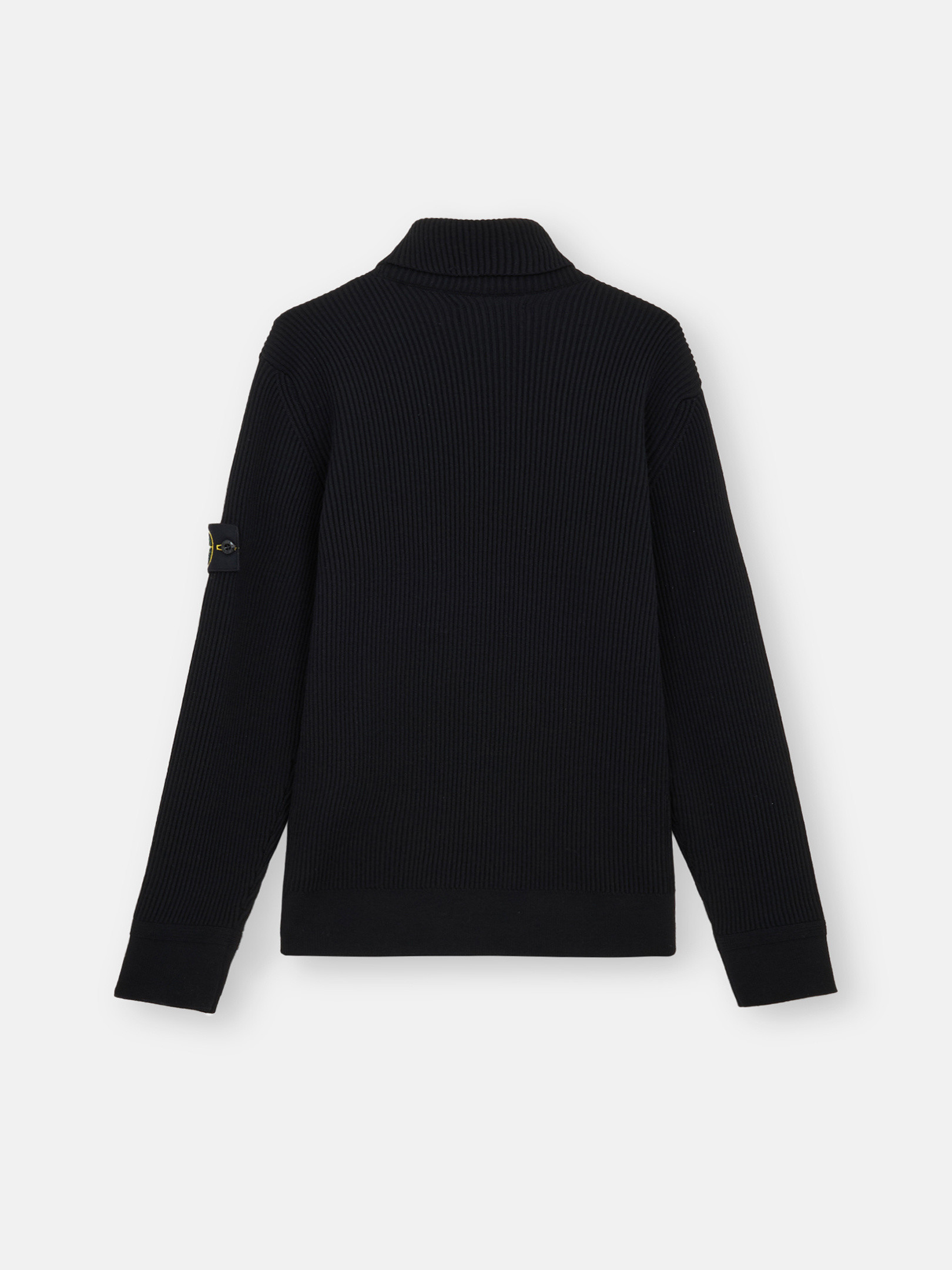 Black Turtleneck sweater with finely ribbed trims 5100052