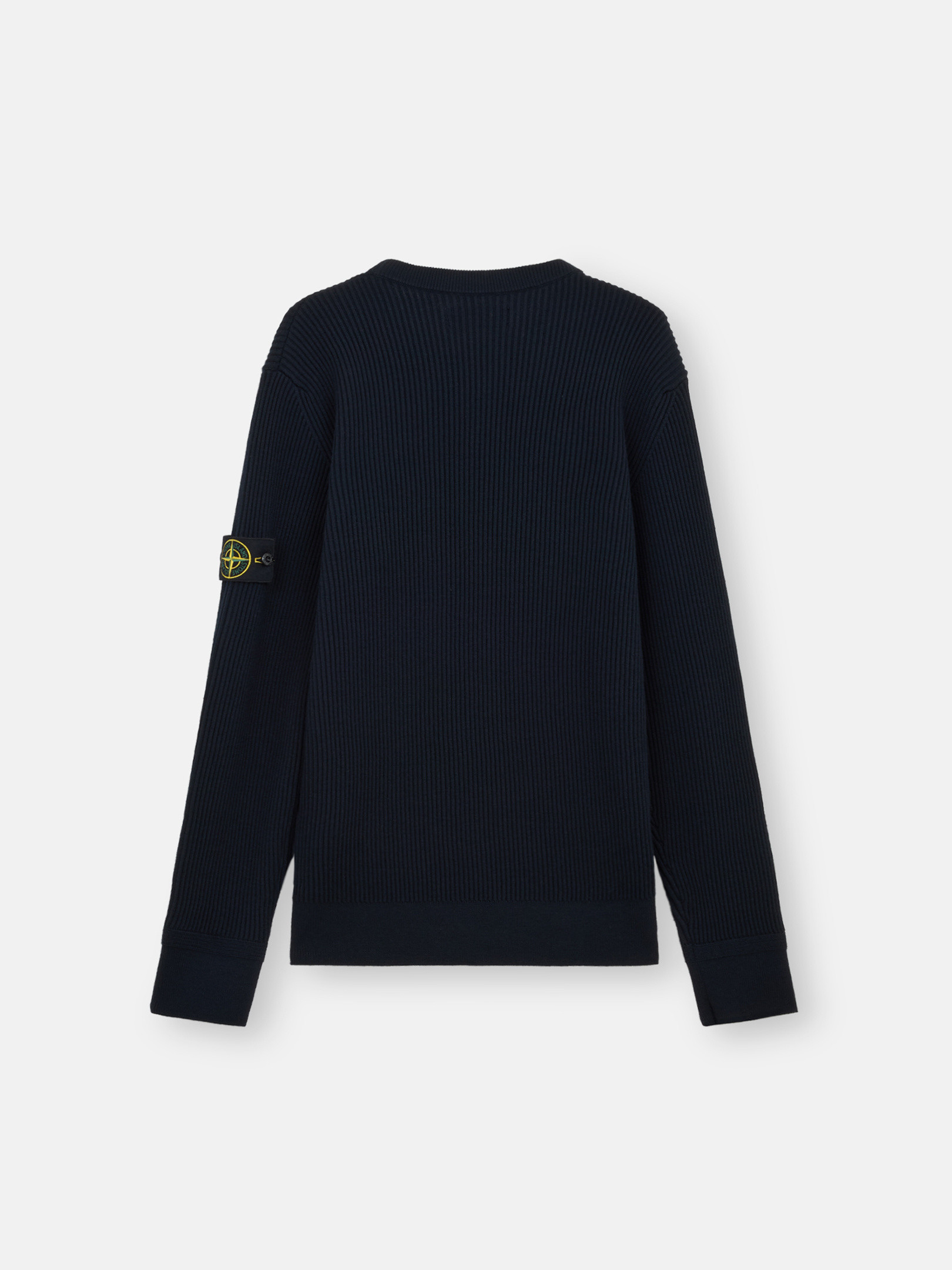 Navy Blue Crewneck sweater with ribbed trims 5100053 FULL RIB RWS