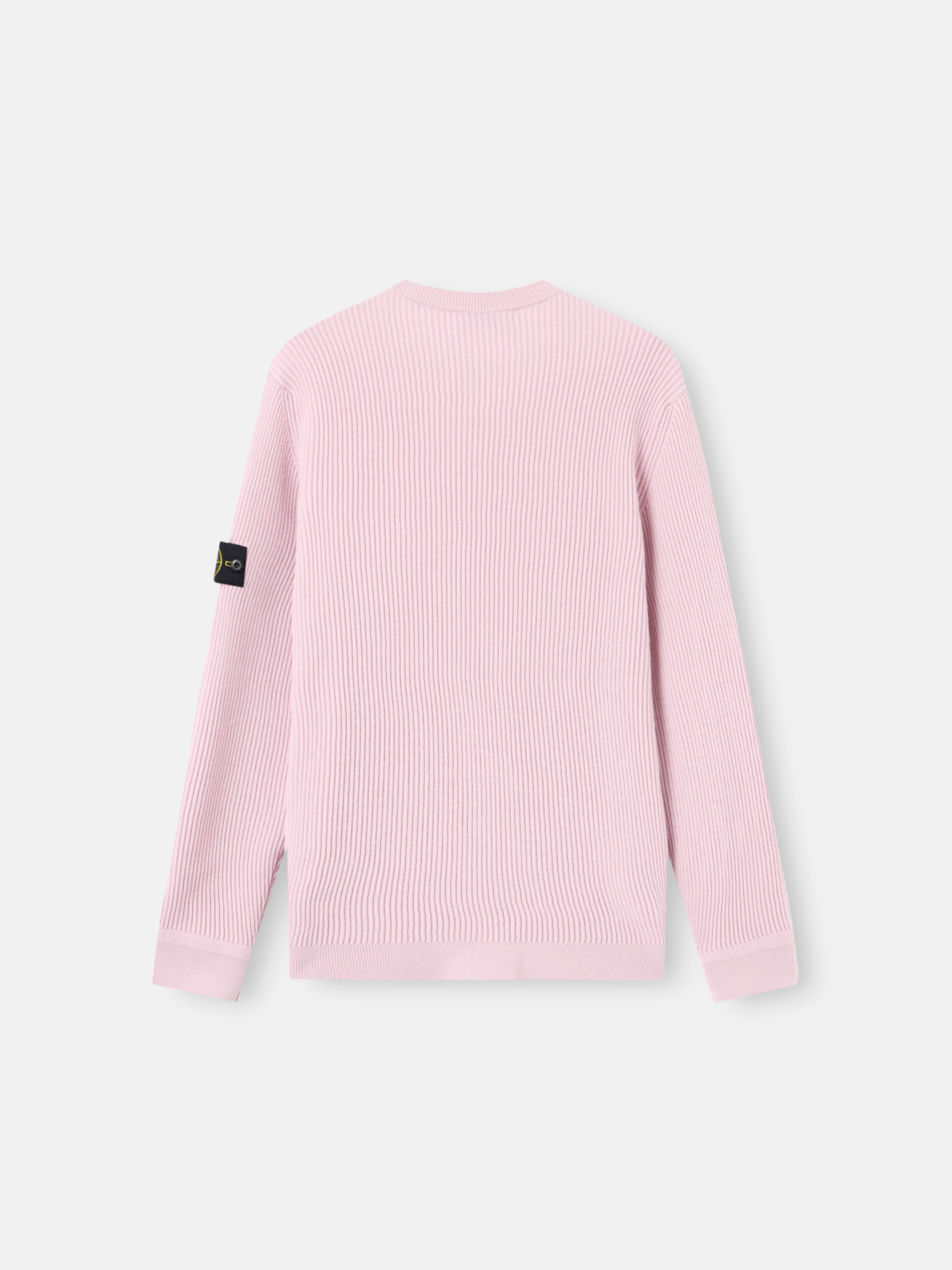 Pink Crewneck jumper with ribbed trims 5100053 FULL RIB RWS WOOL