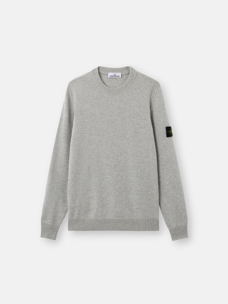 Crewneck jumper with reverse stitch details