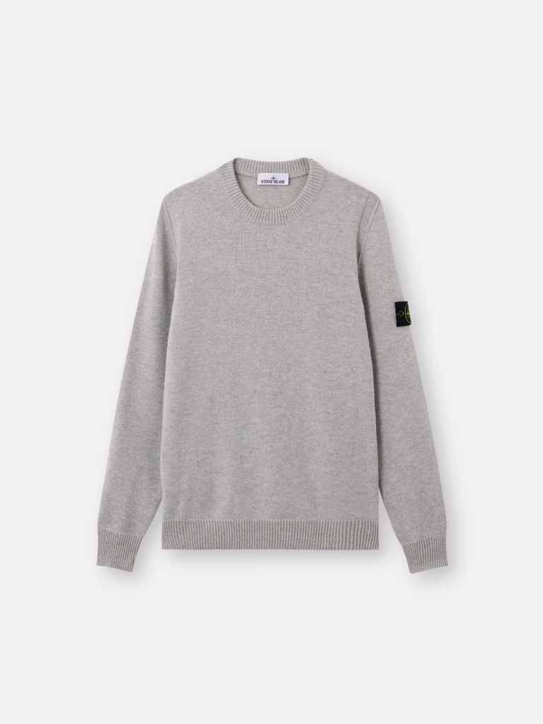 Crewneck jumper with reverse stitch details