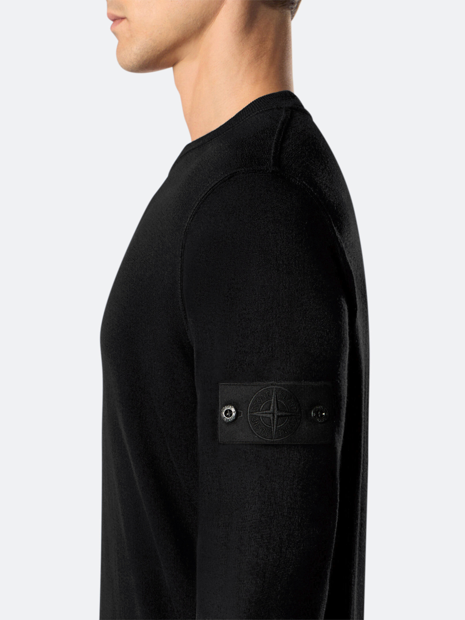 Black Crewneck sweater with ribbed trims 5100074 PURE LIGHT