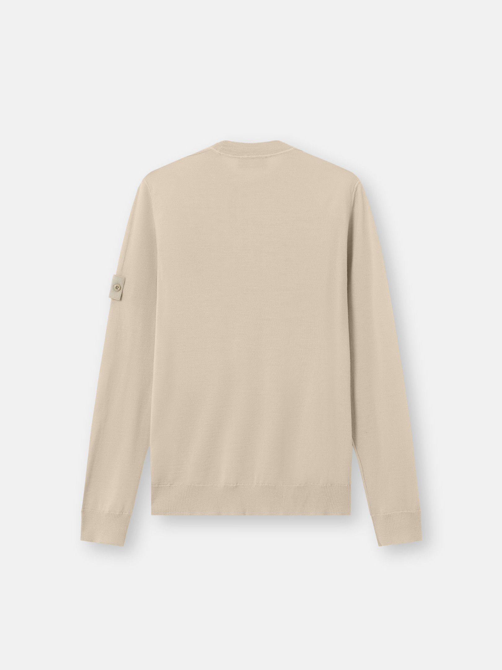 Beige Crewneck sweater with ribbed trims 5100074 PURE LIGHT