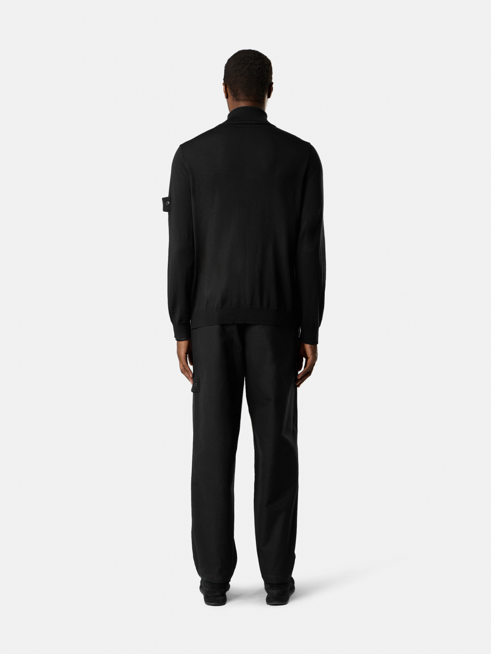 ブラック タートルネック ジャンパー リブトリム 5100075 PURE LIGHT