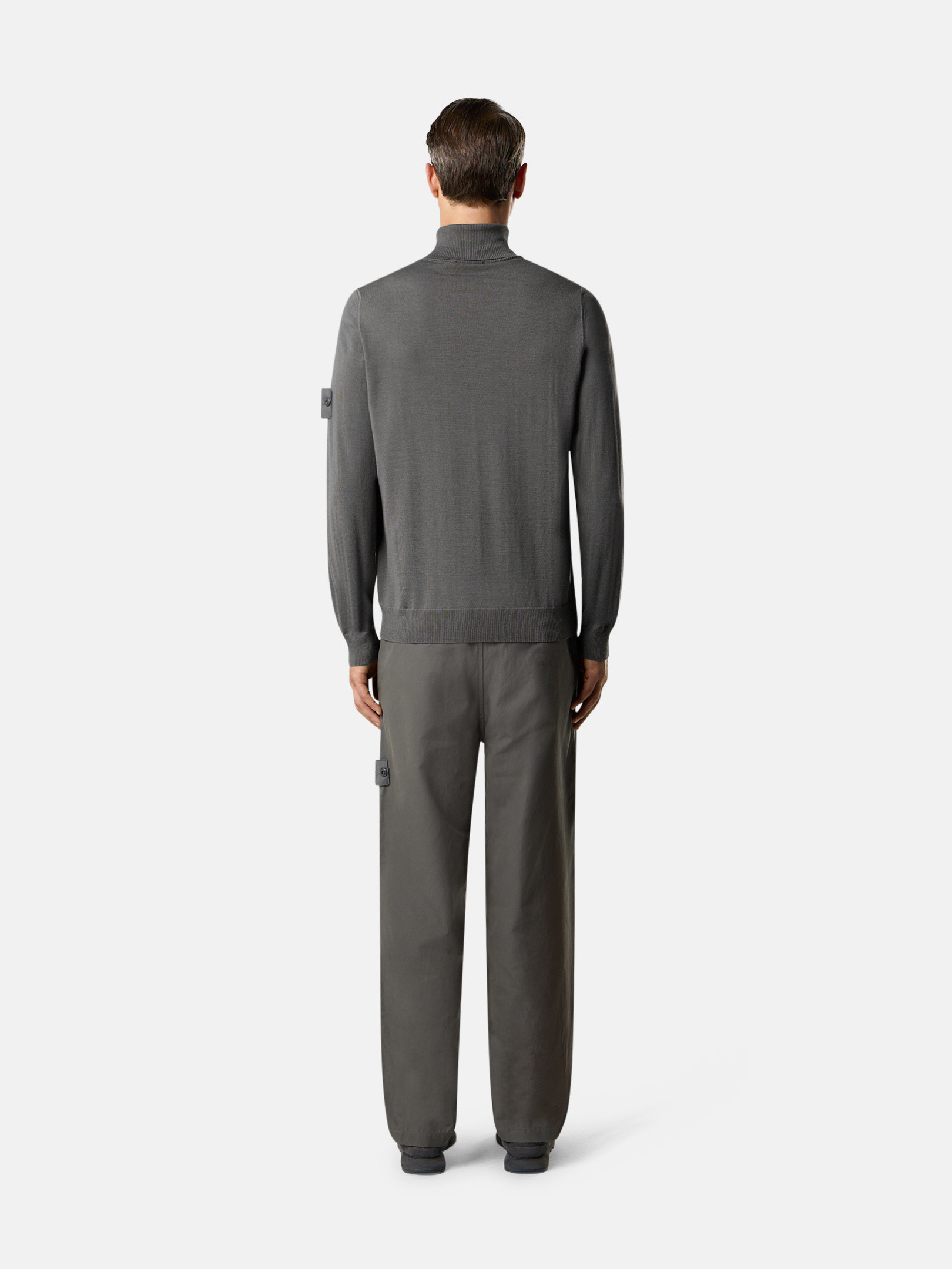 Dark Grey Turtleneck jumper with ribbed trims 5100075 PURE LIGHT
