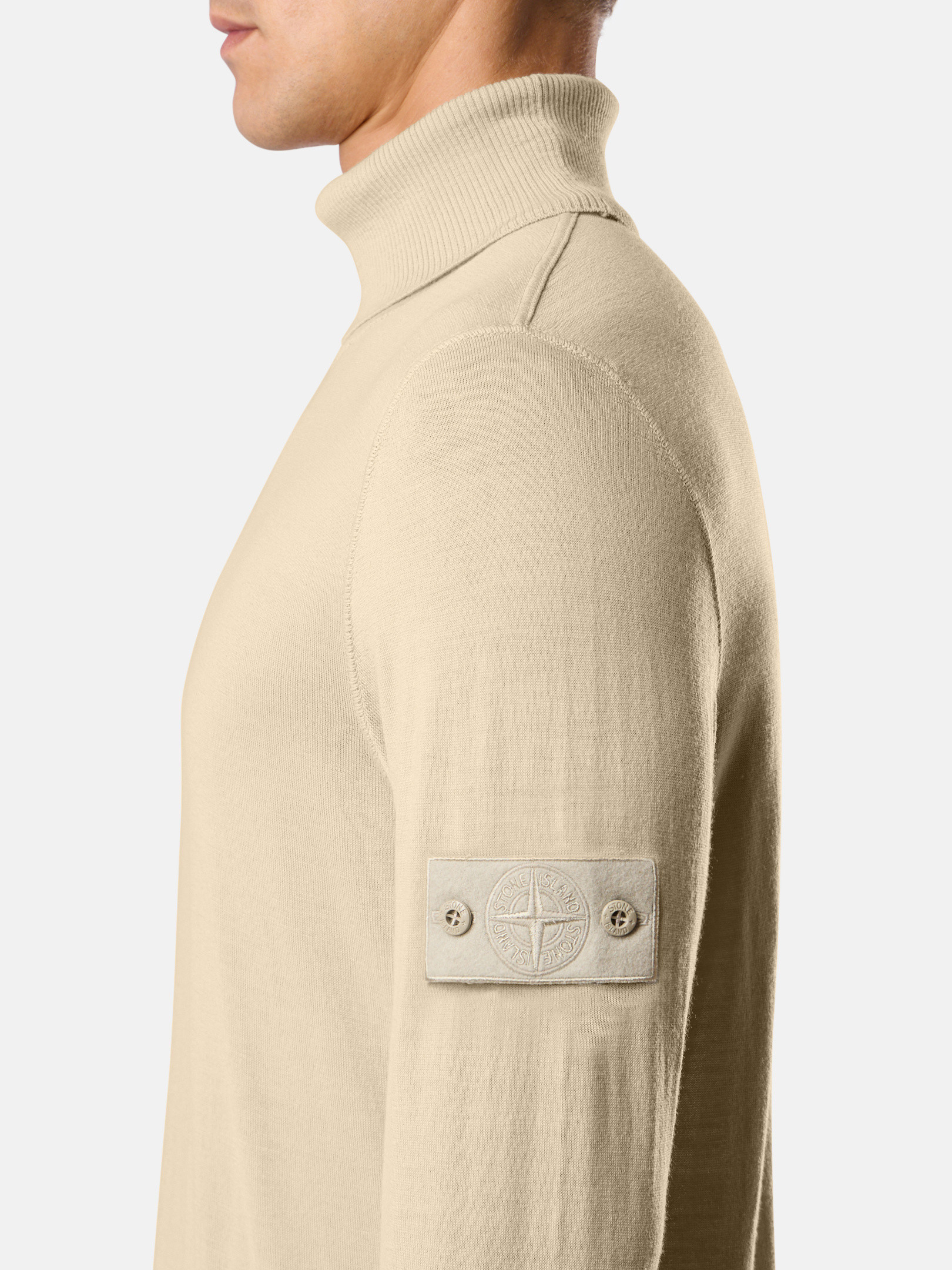 Stone  '21 Ghost ベージュ ニット タートルネック STONE ISLAND(ストーンアイランド) Ghost Roll Neck