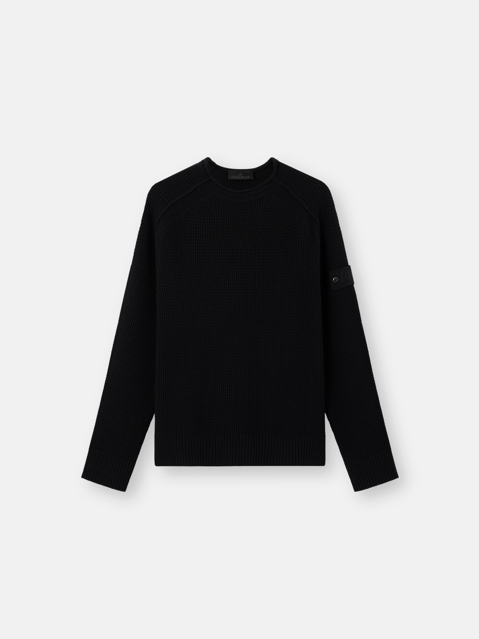 Stone Island Stretch Cotton Fleece In Black