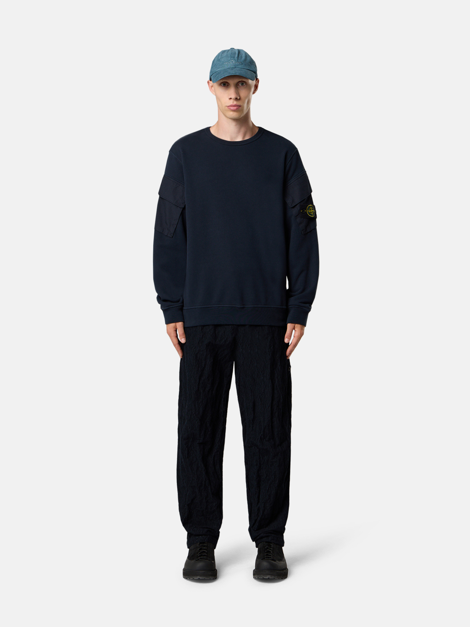 Crewneck stone  navy (ぽんのために) K2S156100008S0A20V0020_D.jpg