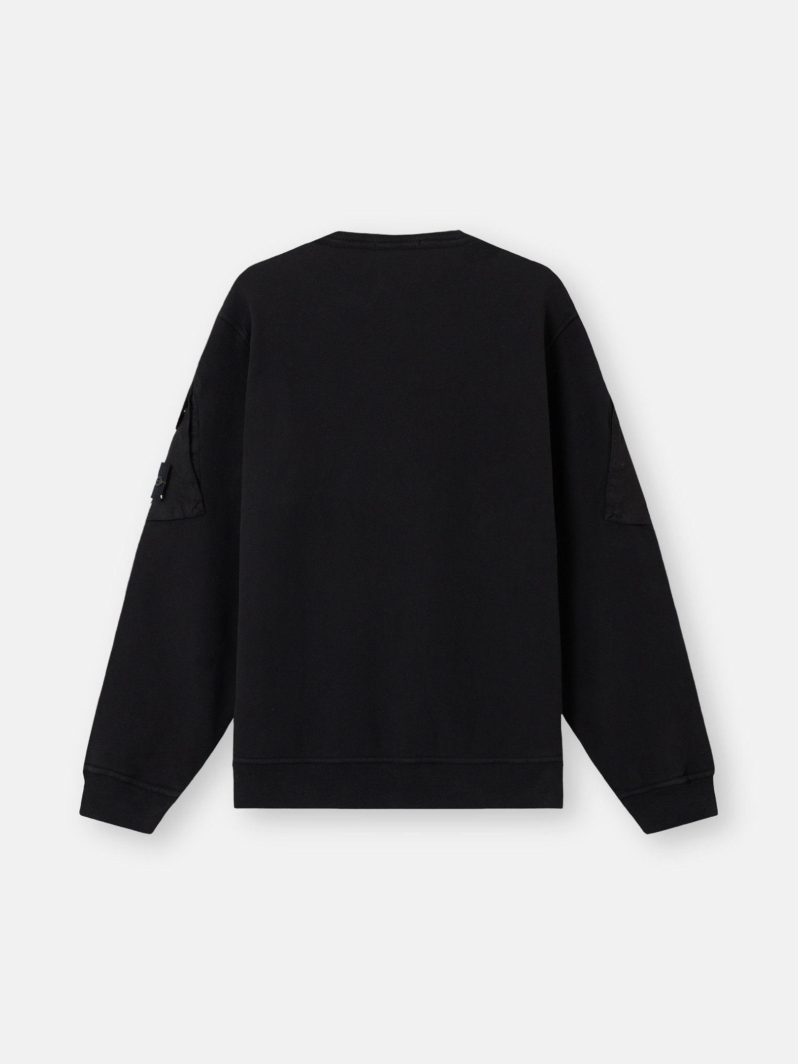 Tシャツ・カットソー Stone  Organic Cotton Fleece Crewneck Sweatshirt Black Stone Island Organic cotton fleece sweatshirt | BLACK
