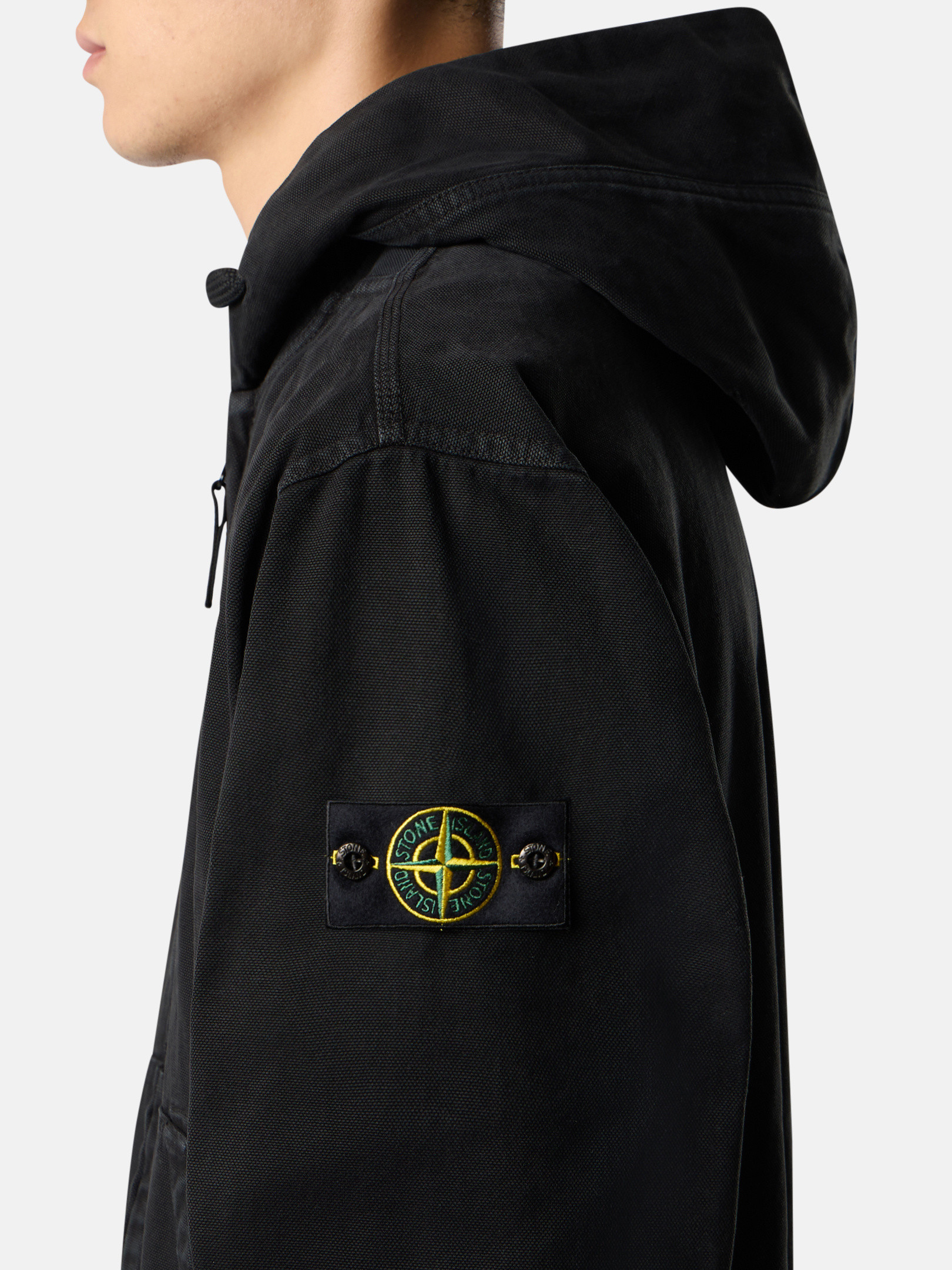 トップス Stone  sweatshirt L black 21aw Stone Island Minimalist Black Long-Sleeve Sweatshirt With