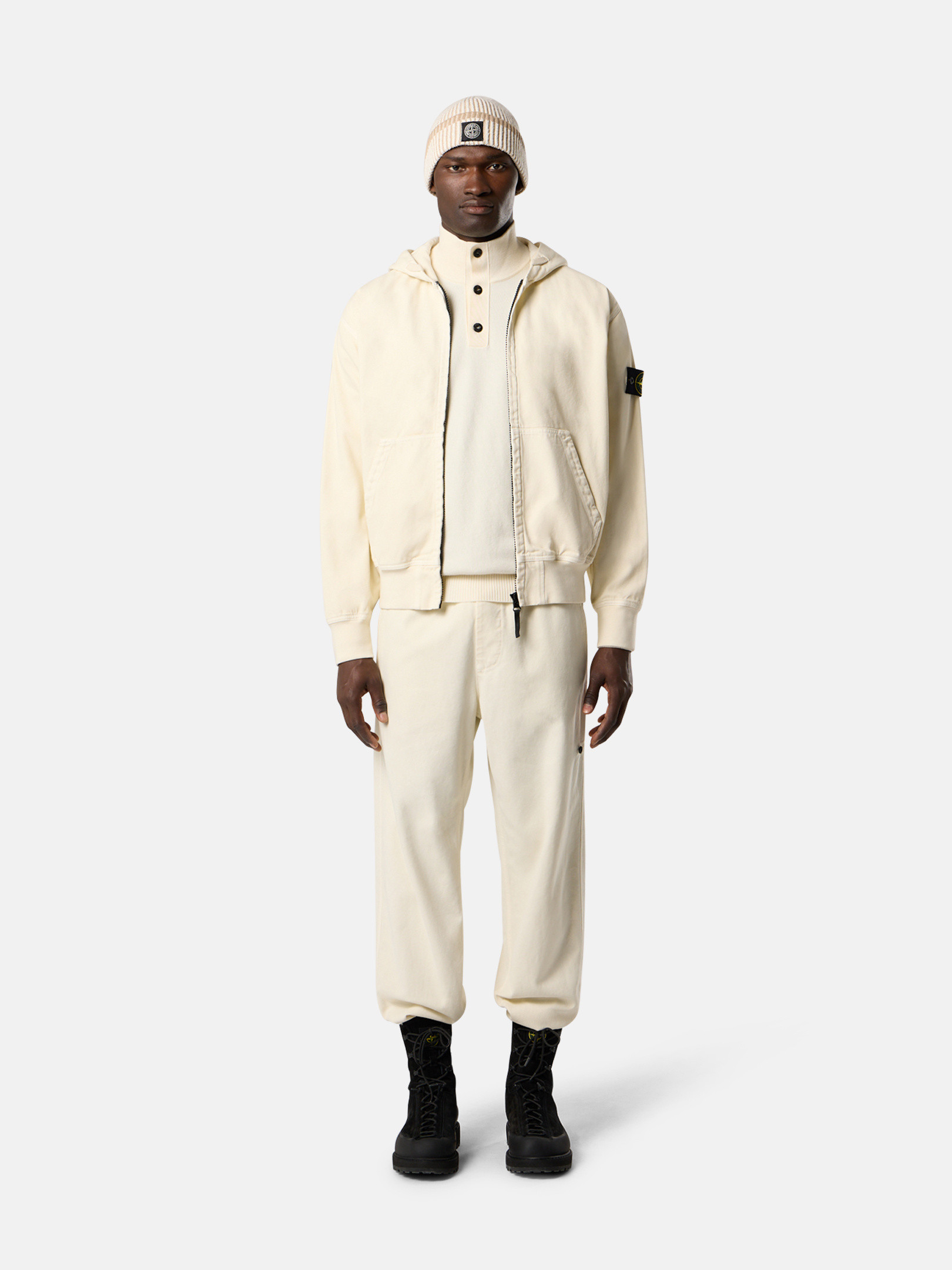 Mens fleecewear: hooded and zipped jumpers | Stone Island