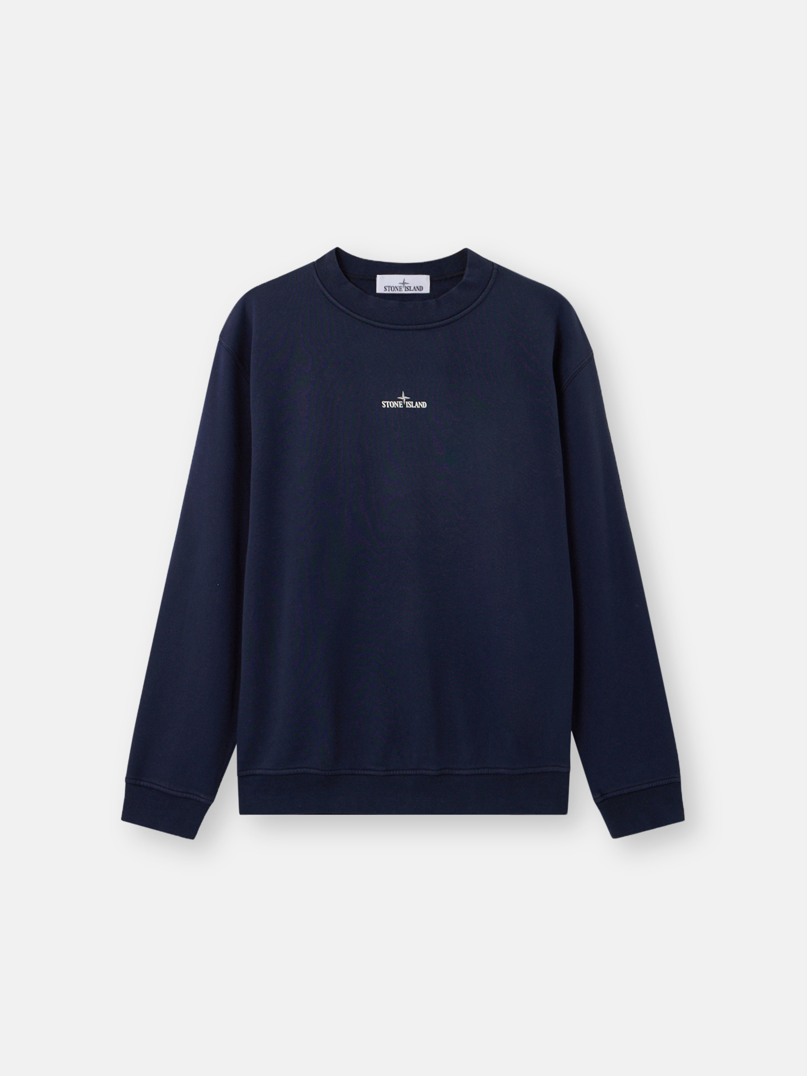 Navy Blue Oversized-fit crewneck sweatshirt with 'Industrial Four