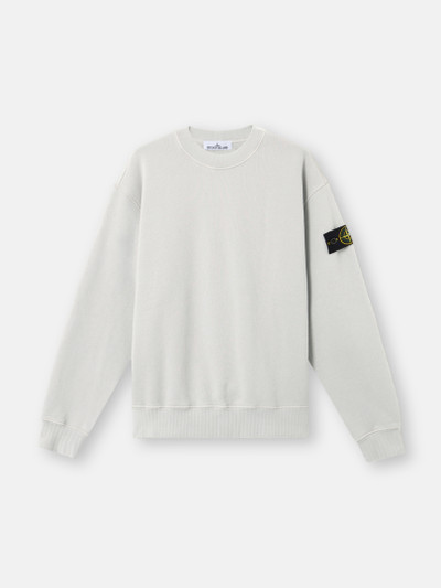Pearl Grey Oversized-fit crewneck sweatshirt with contrast details