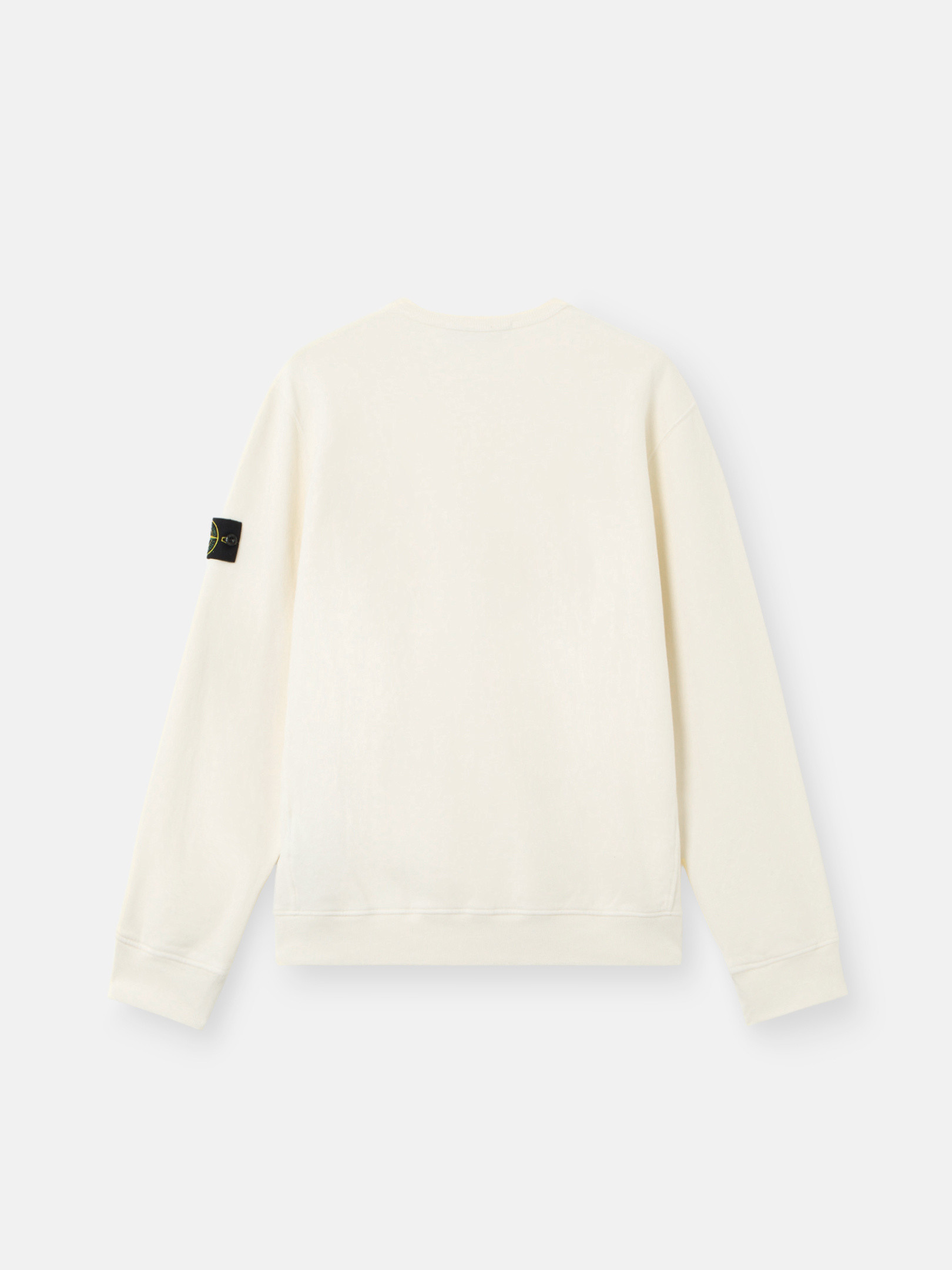 Ivory Regular-fit crewneck sweatshirt with ribbed inserts