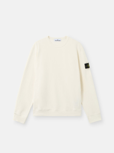 Ivory Regular-fit crewneck sweatshirt with ribbed inserts