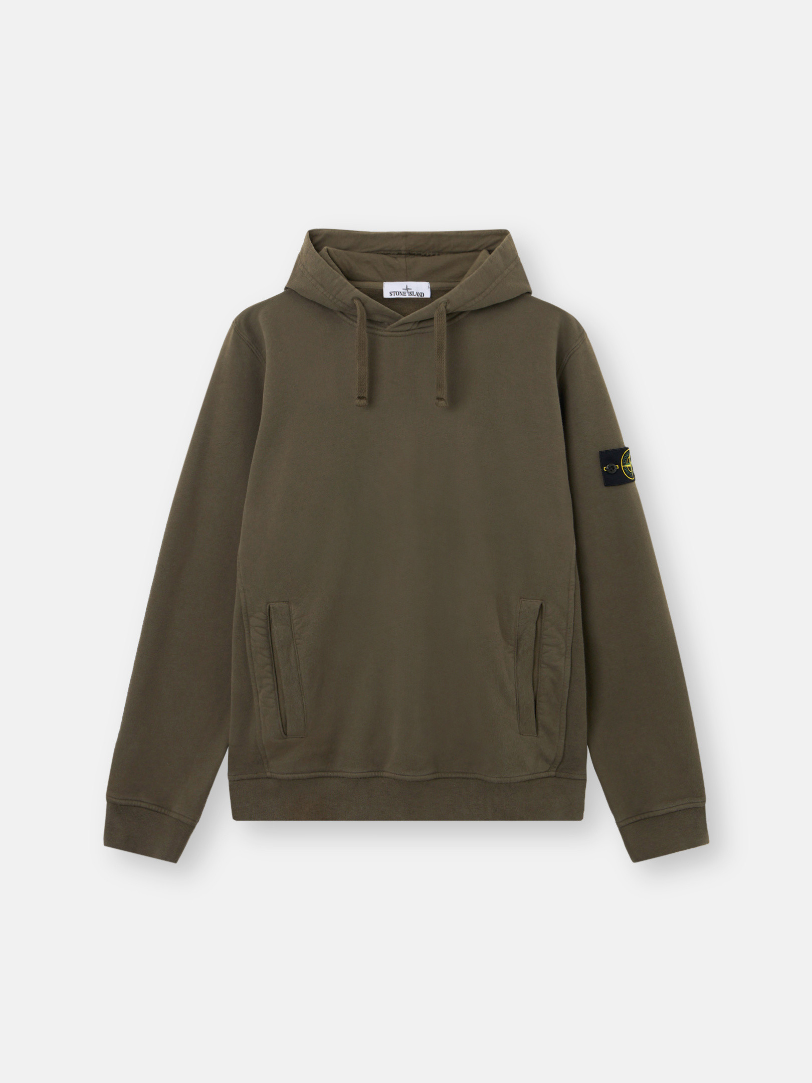 STONE ★Cotton Fleece Hooded Sweatshirt[正規品/関税込] 6100045_V0M64] Stone Island Organic Cotton Fleece Hooded