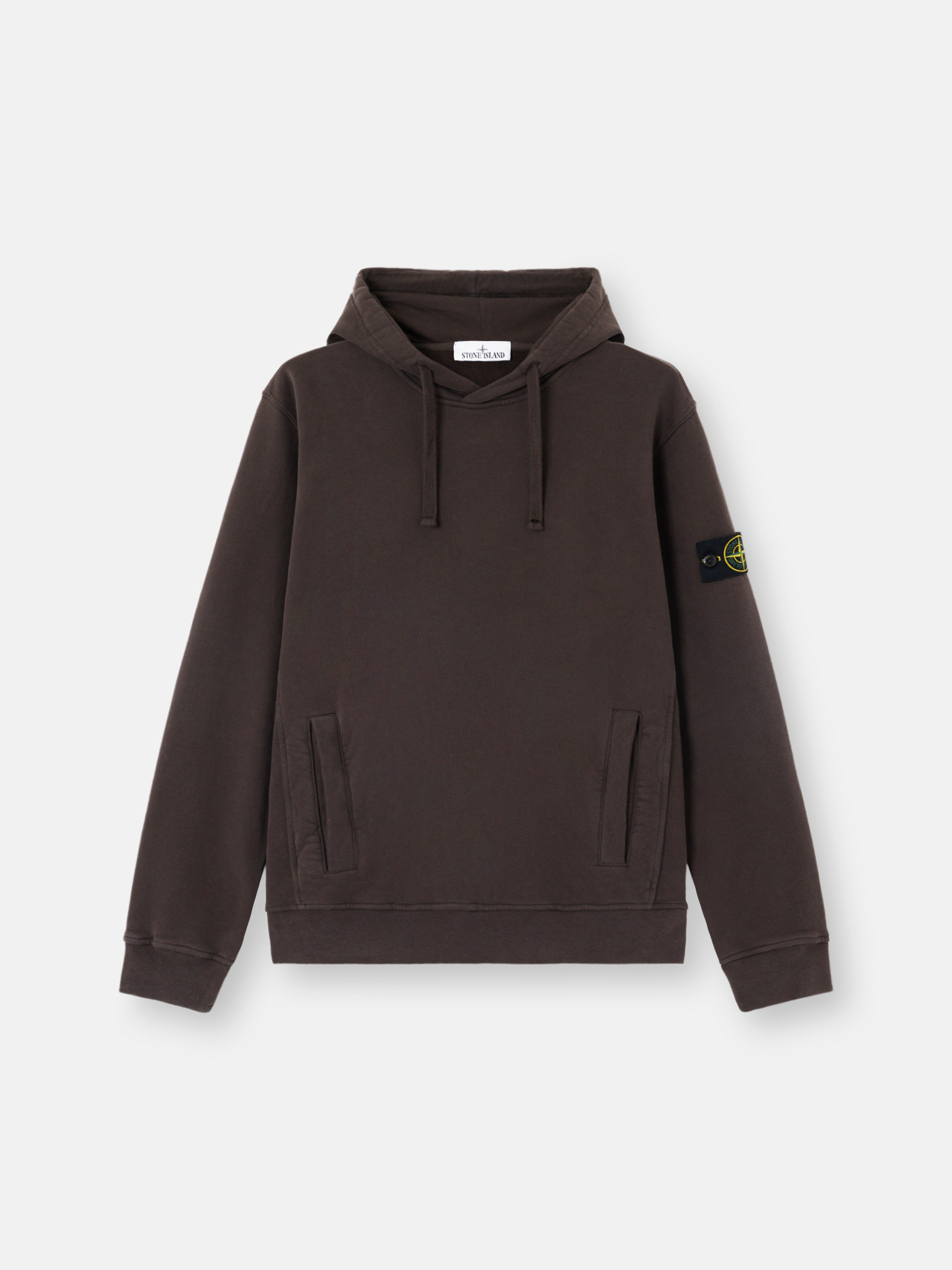 パーカー・フーディ STONE Hoodie with pouch pocket (K2S156100029 V0062) Lead Grey Regular-fit hooded sweatshirt with pouch pocket