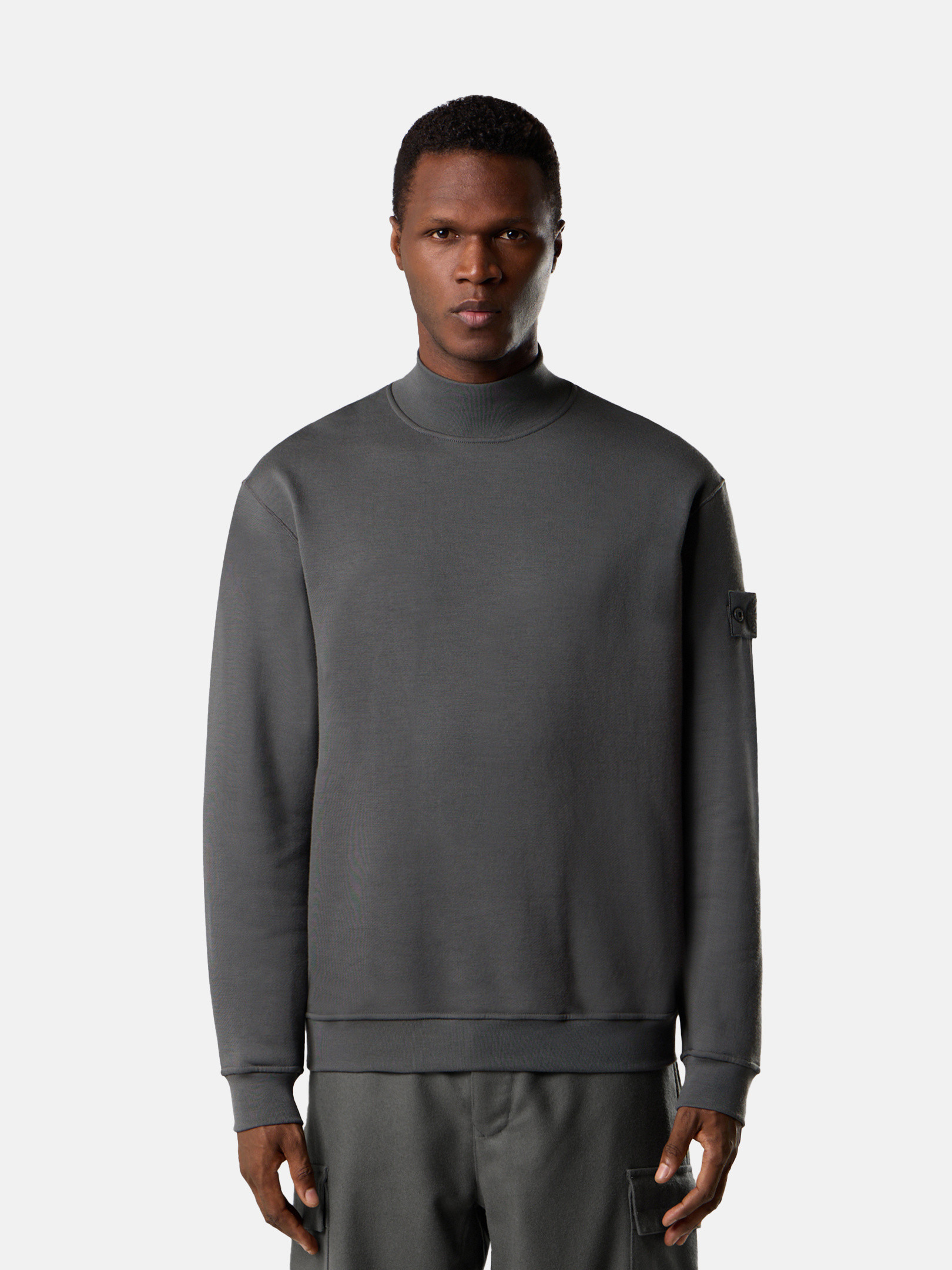 Stone  クルーネックニット GHOST PIECE 黒 STONE ISLAND ストーンアイランド GHOST PIECE WOOL KNIT