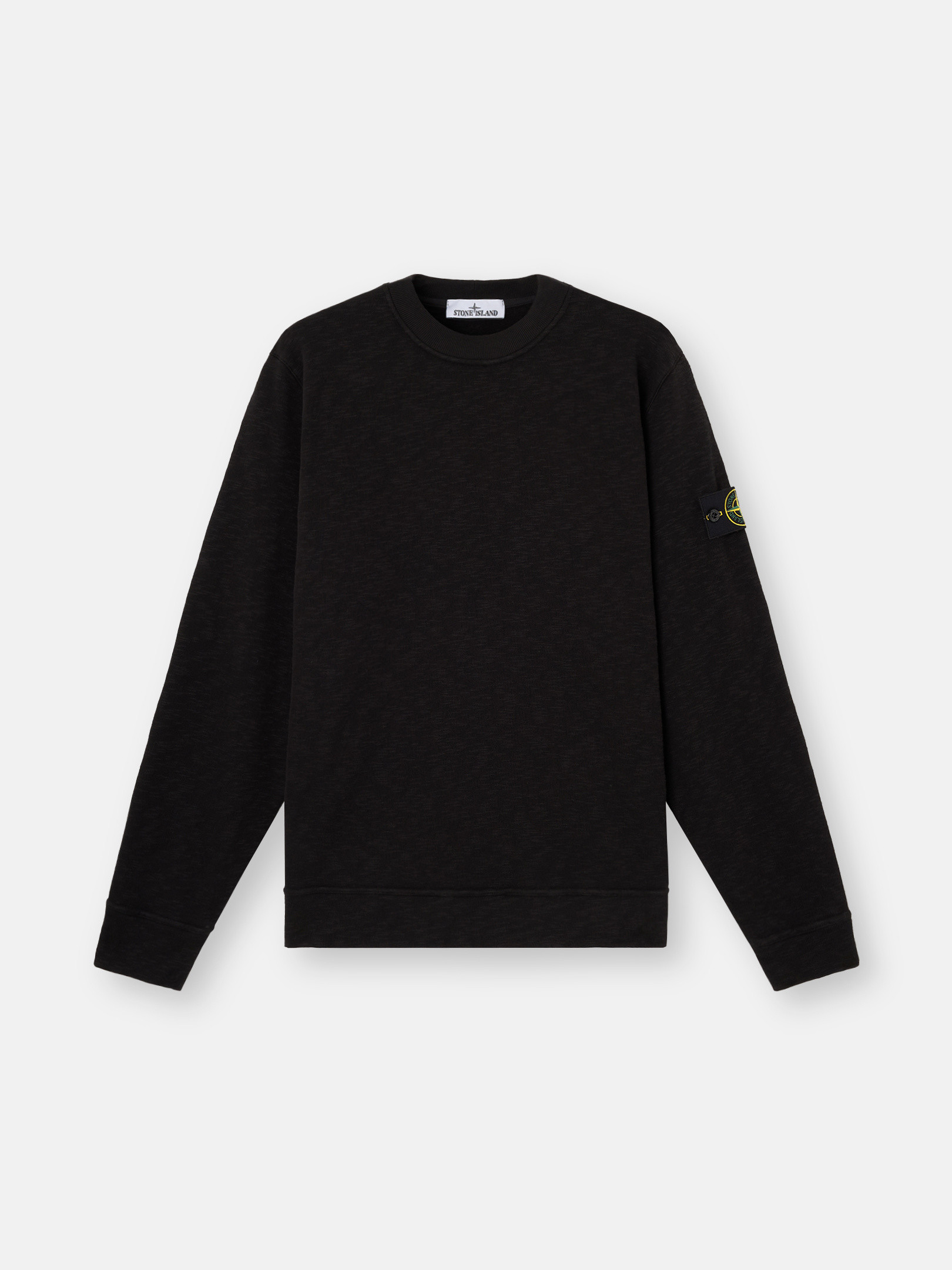 Black Regular-fit crewneck sweatshirt with side inlays 6100053