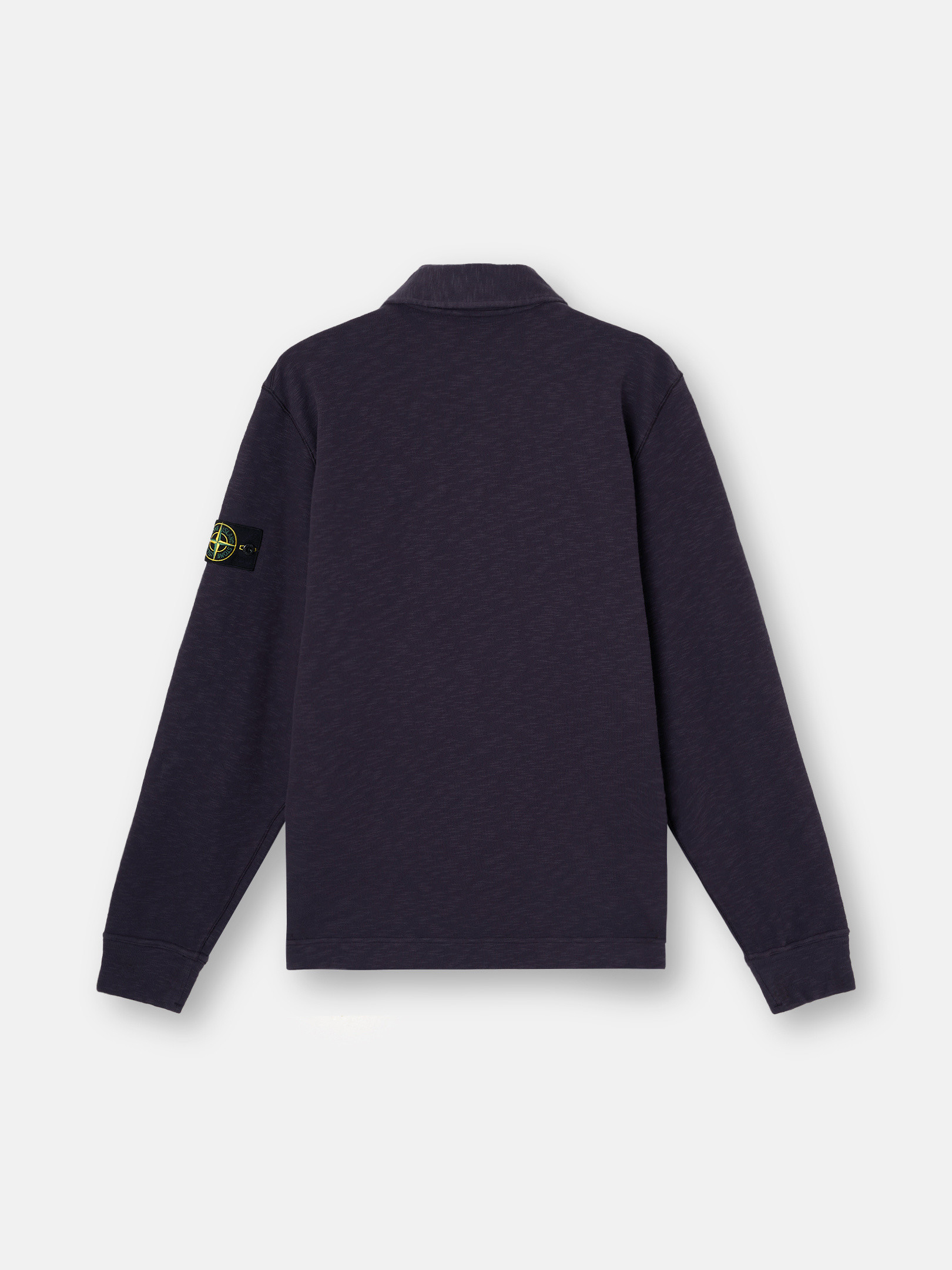 Ink Blue Regular-fit polo sweatshirt with snap fastening