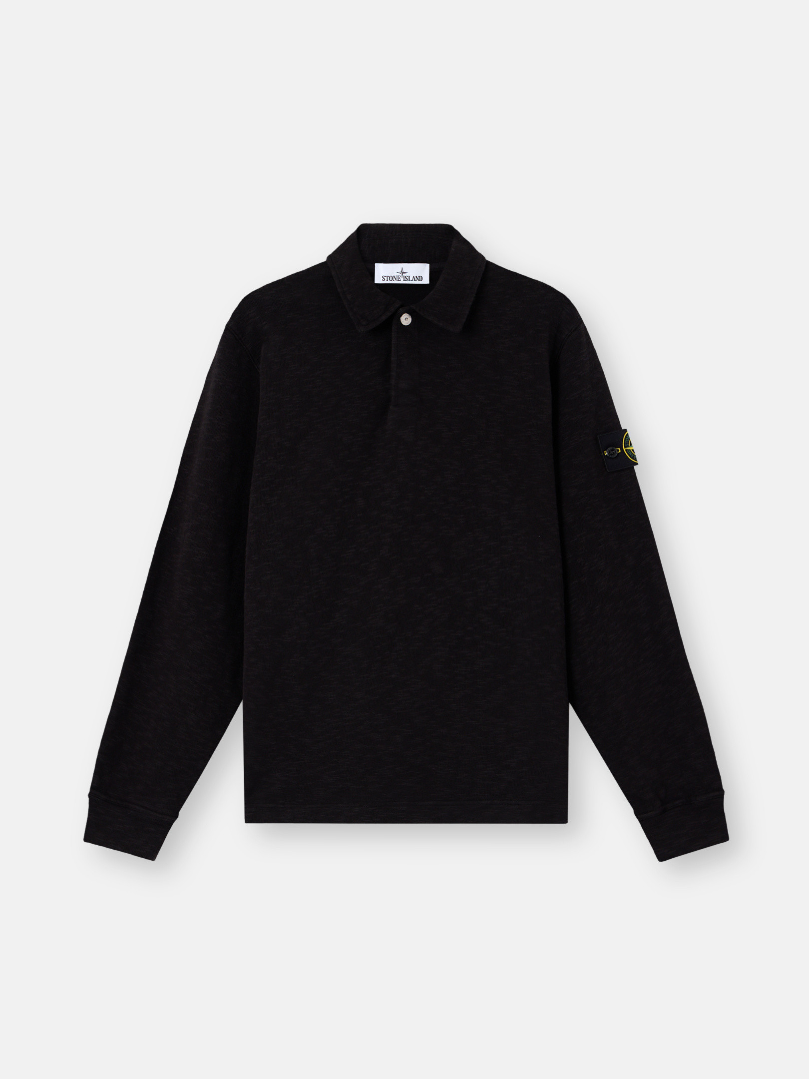 Black Regular-fit polo sweatshirt with snap fastening 6100054